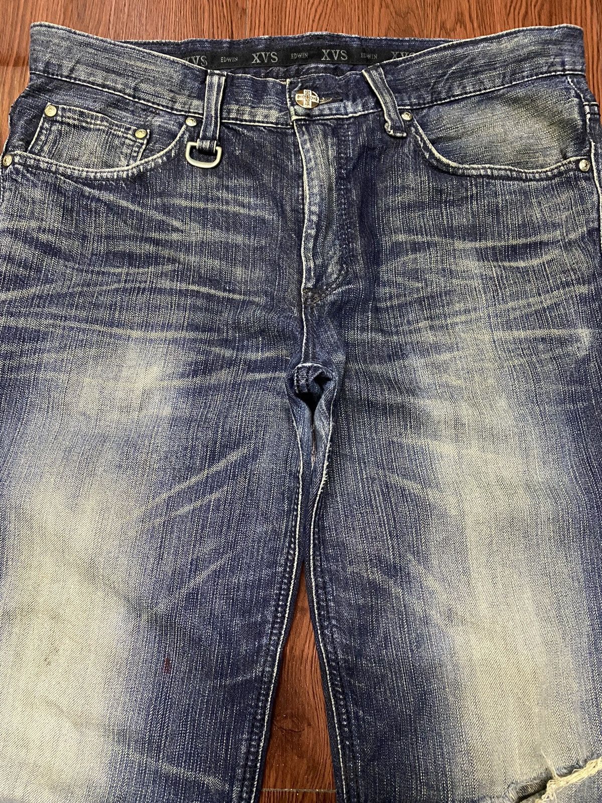 Edwin Vintage EdwiN XVS Blue wash Distressed Jeans Size US 36 / EU 52 - 3 Thumbnail