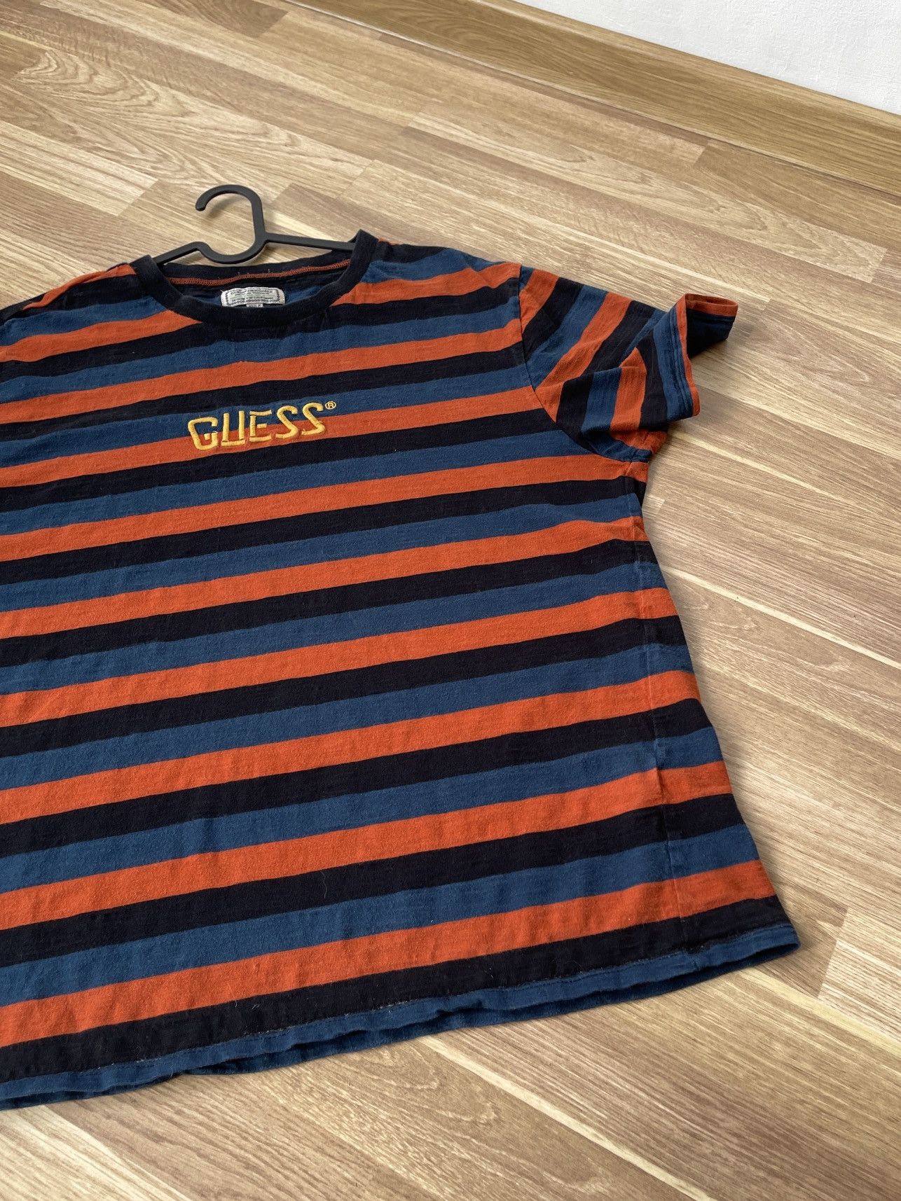 Guess × Vintage VINTAGE GUESS USA STRIPED T SHIRT L Size US L / EU 52-54 / 3 - 7 Thumbnail