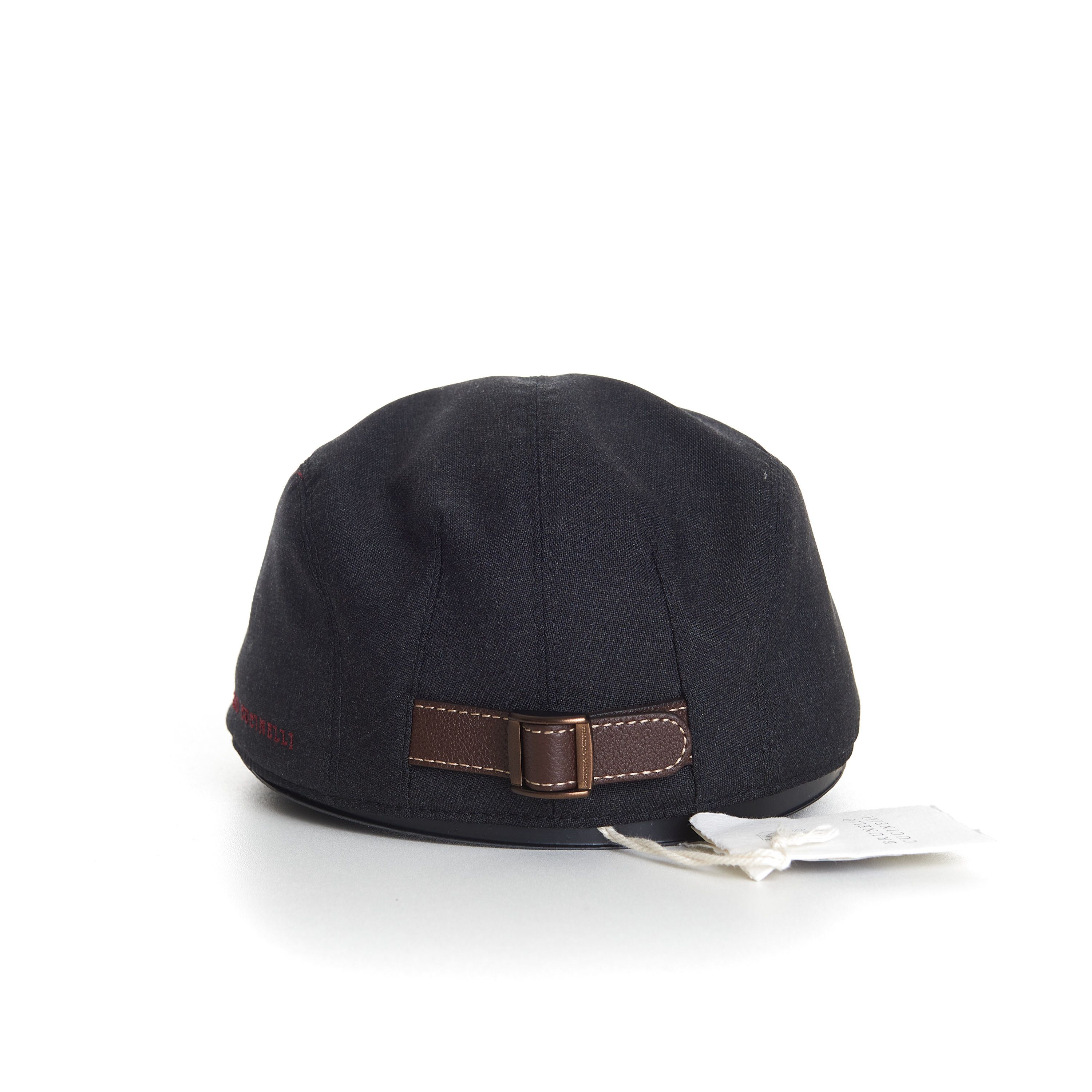 Brunello Cucinelli Flat Cap In Fresco Virgin Wool & Logo Embroidery Size S Size ONE SIZE - 5 Thumbnail