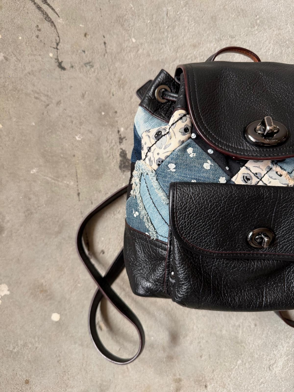 Coach Coach Canyon Quilt Patchwork Denim Backpack Size ONE SIZE - 2 Thumbnail