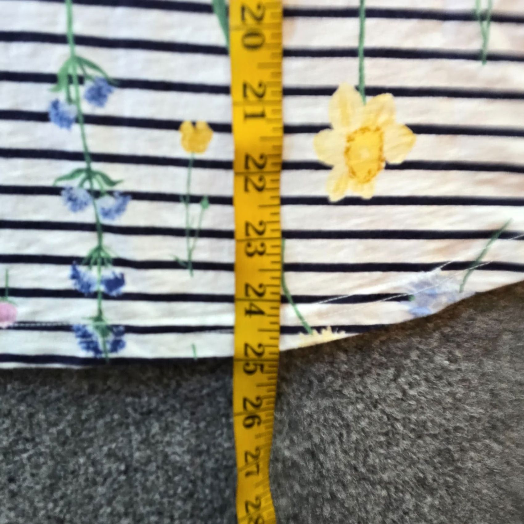 Vintage Joules Top Womens Size 8 Blue White Floral Boat Neck Long Sleeve Stretch Casual Blouse Size M / US 6-8 / IT 42-44 - 6 Thumbnail