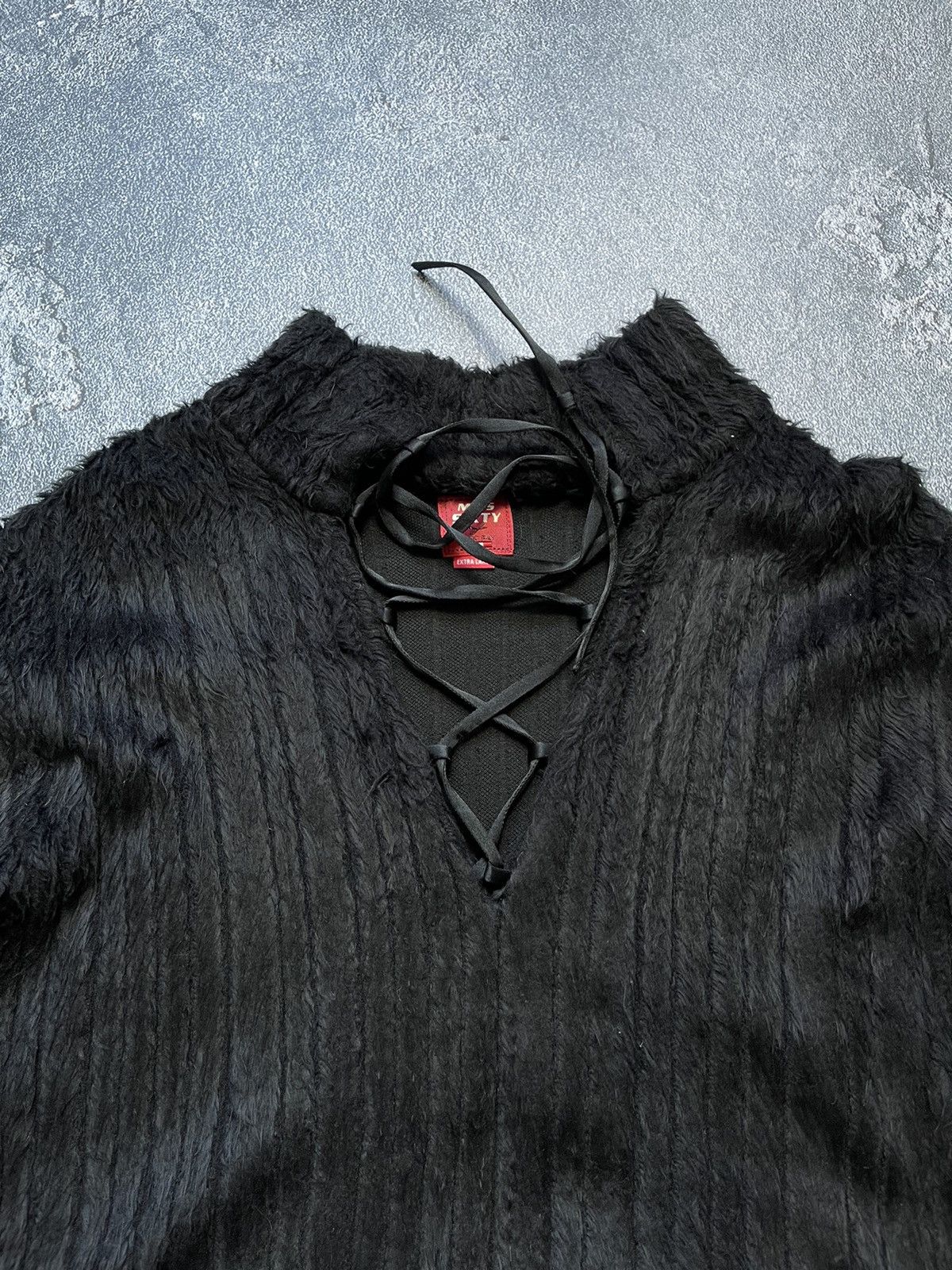 If Six Was Nine × Le Grande Bleu (L.G.B.) × Miss Sixty Miss Sixty Striped Faux Mohair Sweater Top type Rick Owens Size L / US 10 / IT 46 - 5 Thumbnail