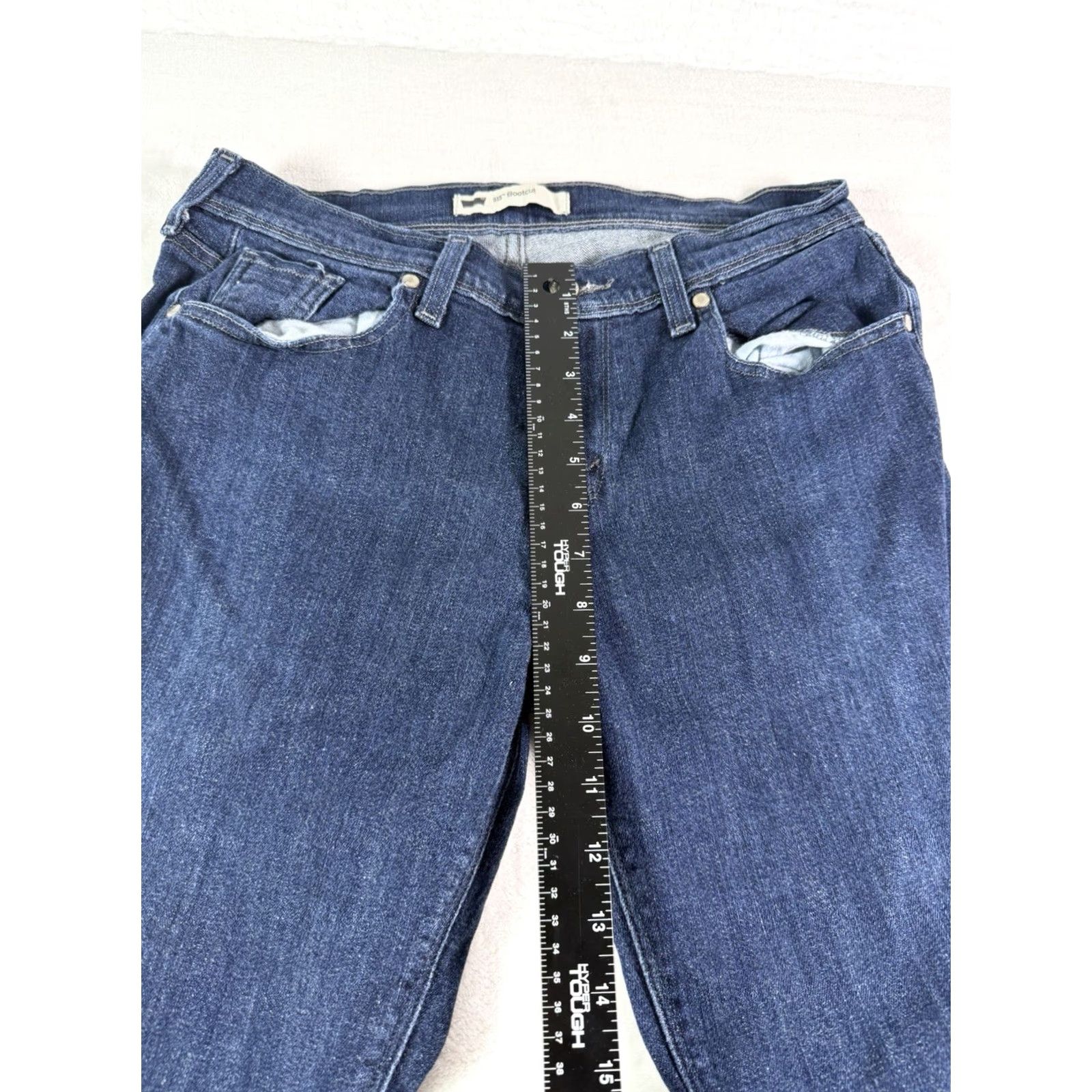 Levi's VINTAGE Levi’s 515 Jeans Bootcut Women Size 8 Regular Distressed Dark Blue Pockets 29x32 Mens/ Womens Size 30" / US 8 / IT 44 - 7 Thumbnail