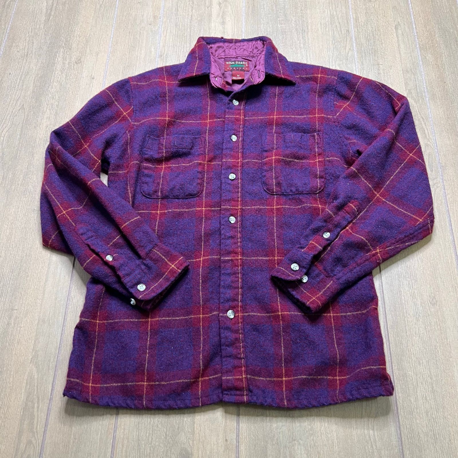 High Sierra Vintage High Sierra Wool Plaid Shirt Jacket Mens M Flaws Size US M / EU 48-50 / 2 - 1 Thumbnail