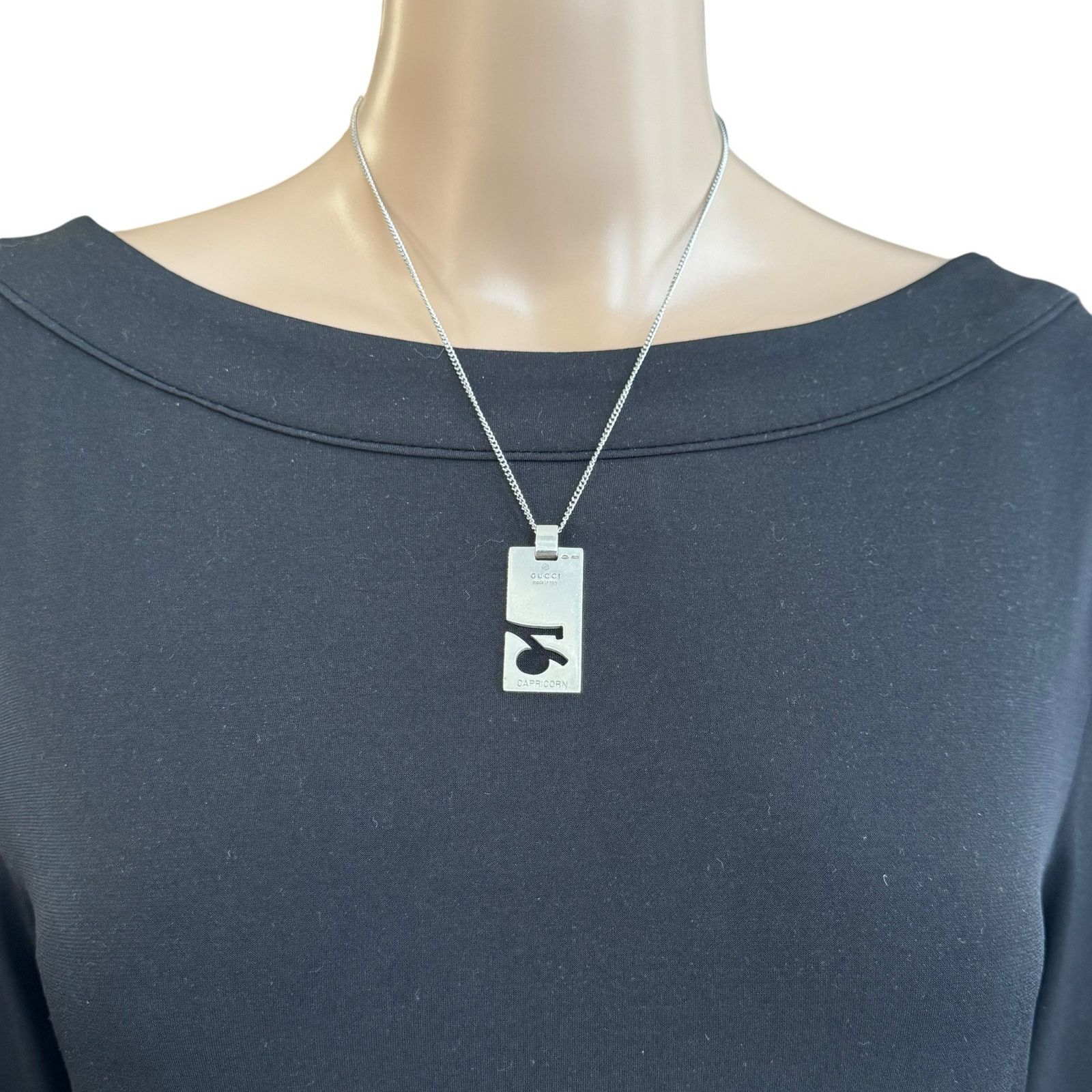 Gucci Gucci Capricorn Sterling Silver Plate Necklace Size ONE SIZE - 2 Thumbnail