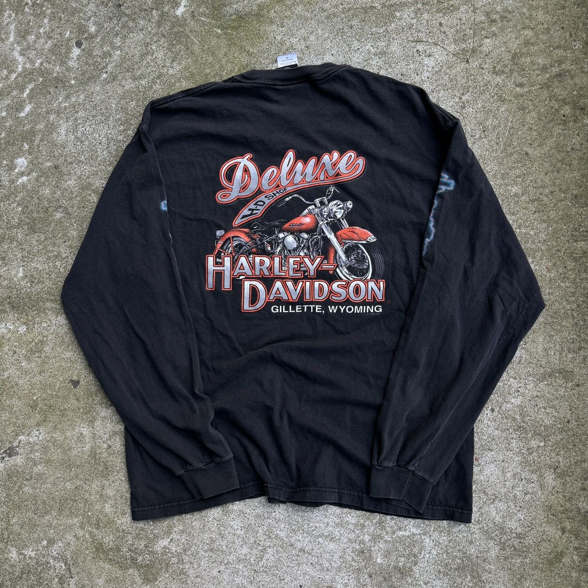 Vintage Vintage Harley Davidson Make Some Noise Lightning Longsleeve Size US XL / EU 56 / 4 - 2 Thumbnail