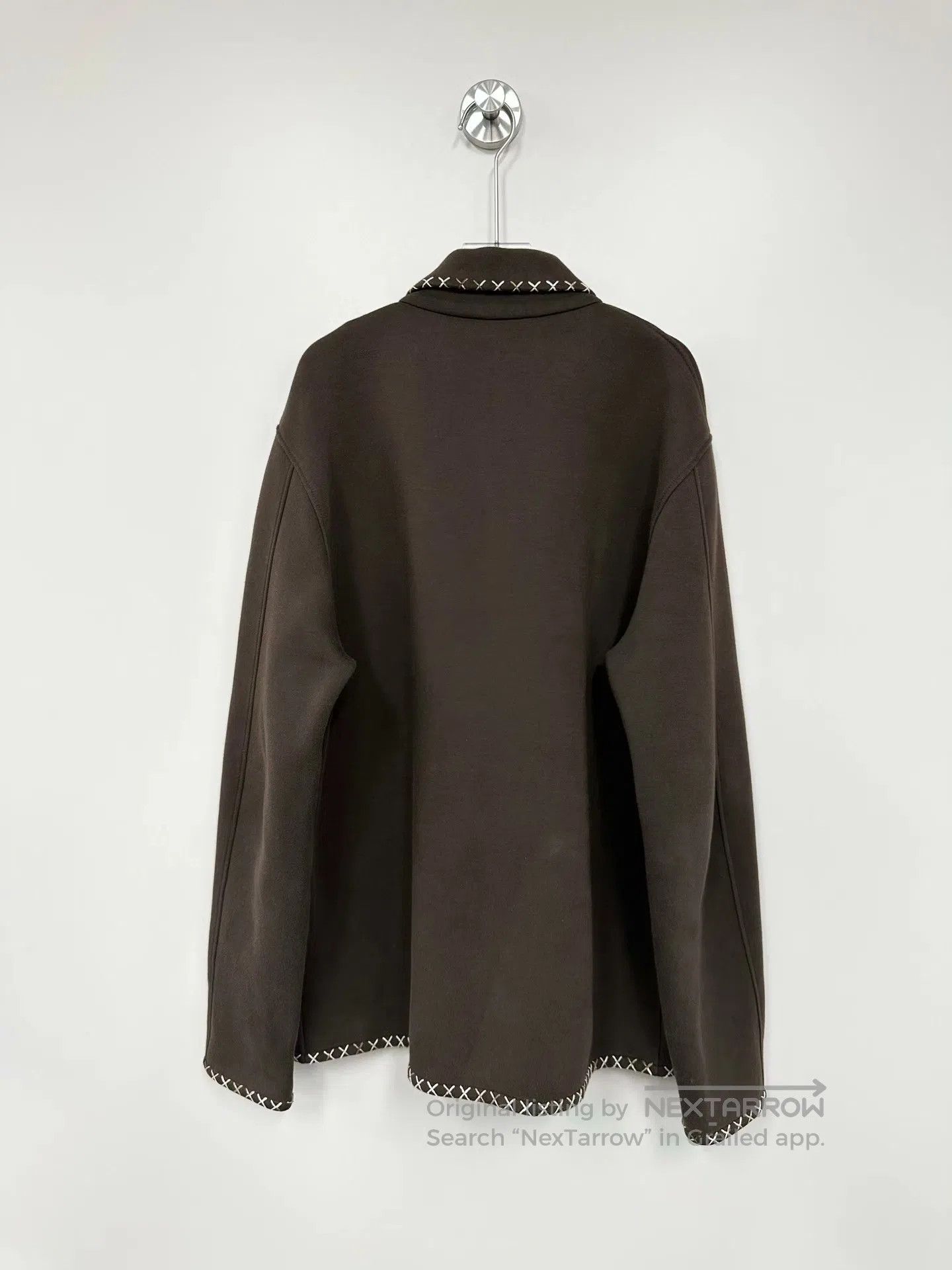 Louis Vuitton Louis Vuitton Brown embroidered logo single-breasted jacke Size US XL / EU 56 / 4 - 2 Thumbnail