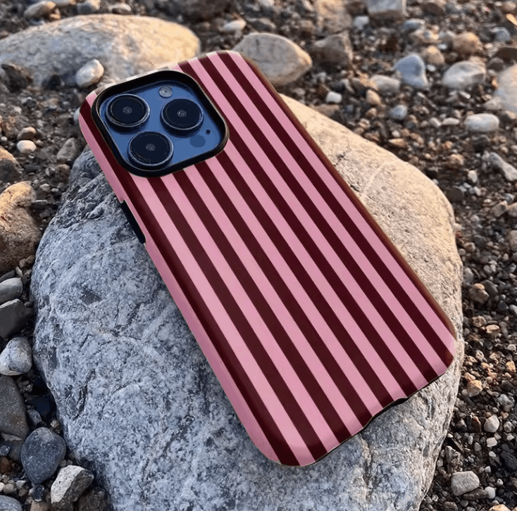 Other Pink Striped iPhone Case Size ONE SIZE - 3 Thumbnail