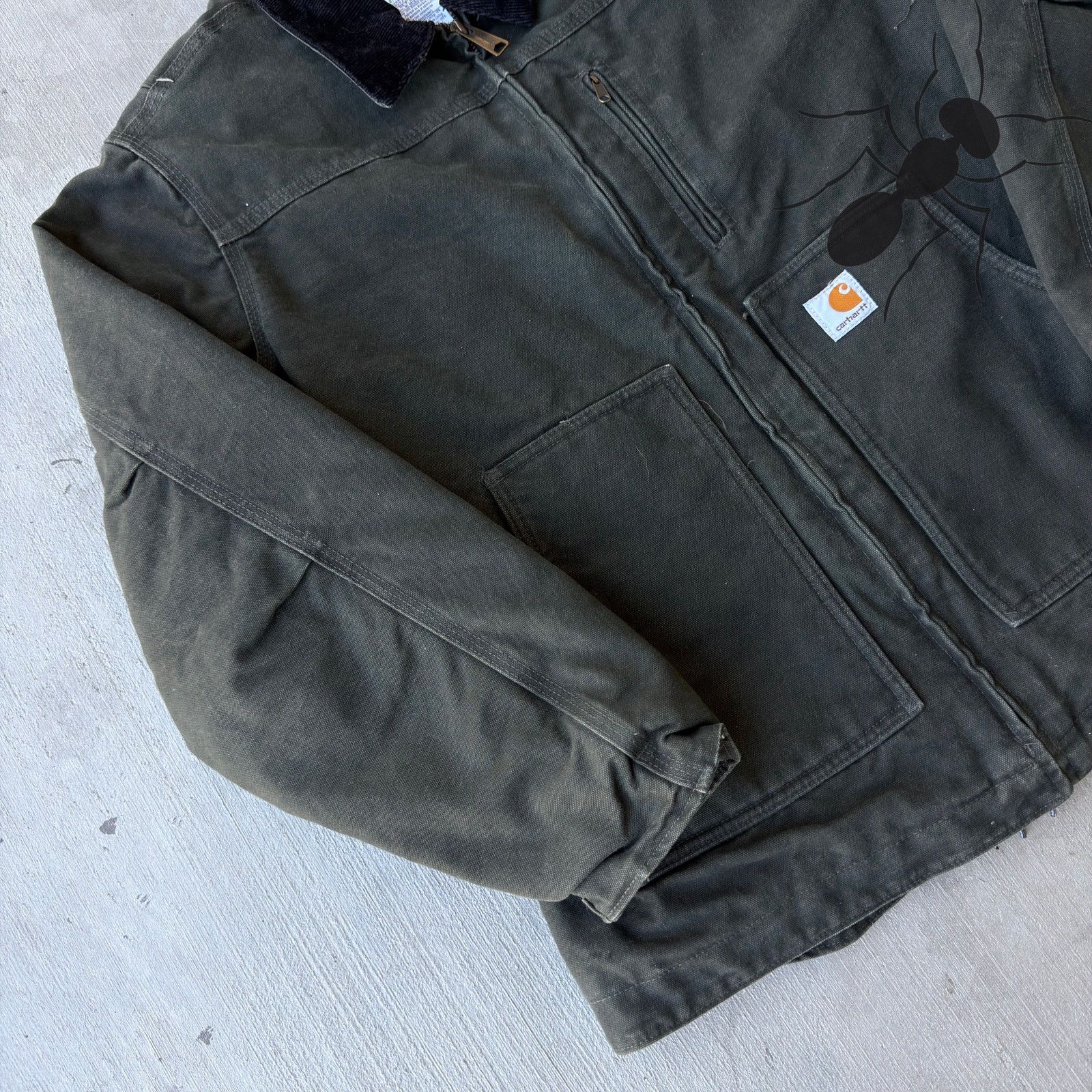 Carhartt × Vintage Carhartt WOMENS WC061 MOS green chore work wear jacket Size US L / EU 52-54 / 3 - 2 Thumbnail