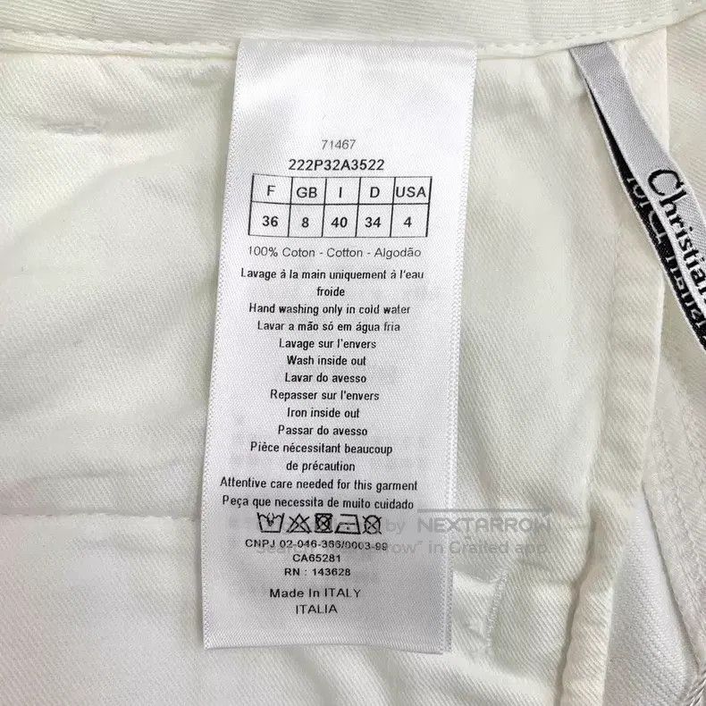 Dior Dior White animal graffiti design workwear wide-leg trouse Size 24" / US 00 / IT 34 - 7 Thumbnail