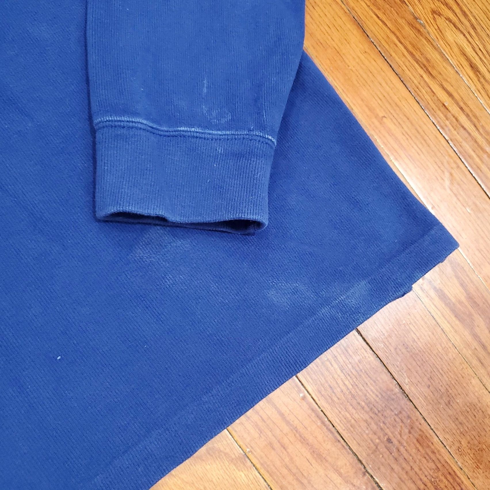 Polo Ralph Lauren Polo by Ralph Lauren Sweatshirt XL Blue 1/4 Zip Mock Neck Long Sleeve Embroidered Pony Riders Cotton Mens Size US XL / EU 56 / 4 - 4 Thumbnail