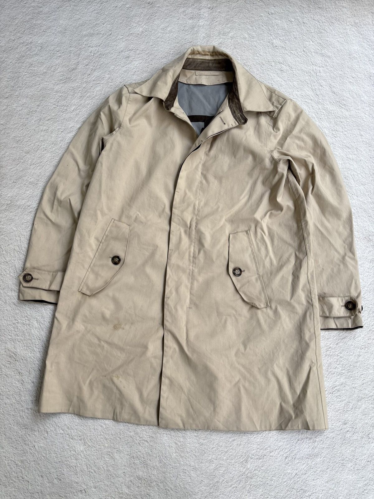 Prada sport vintage coat jacket mix leather