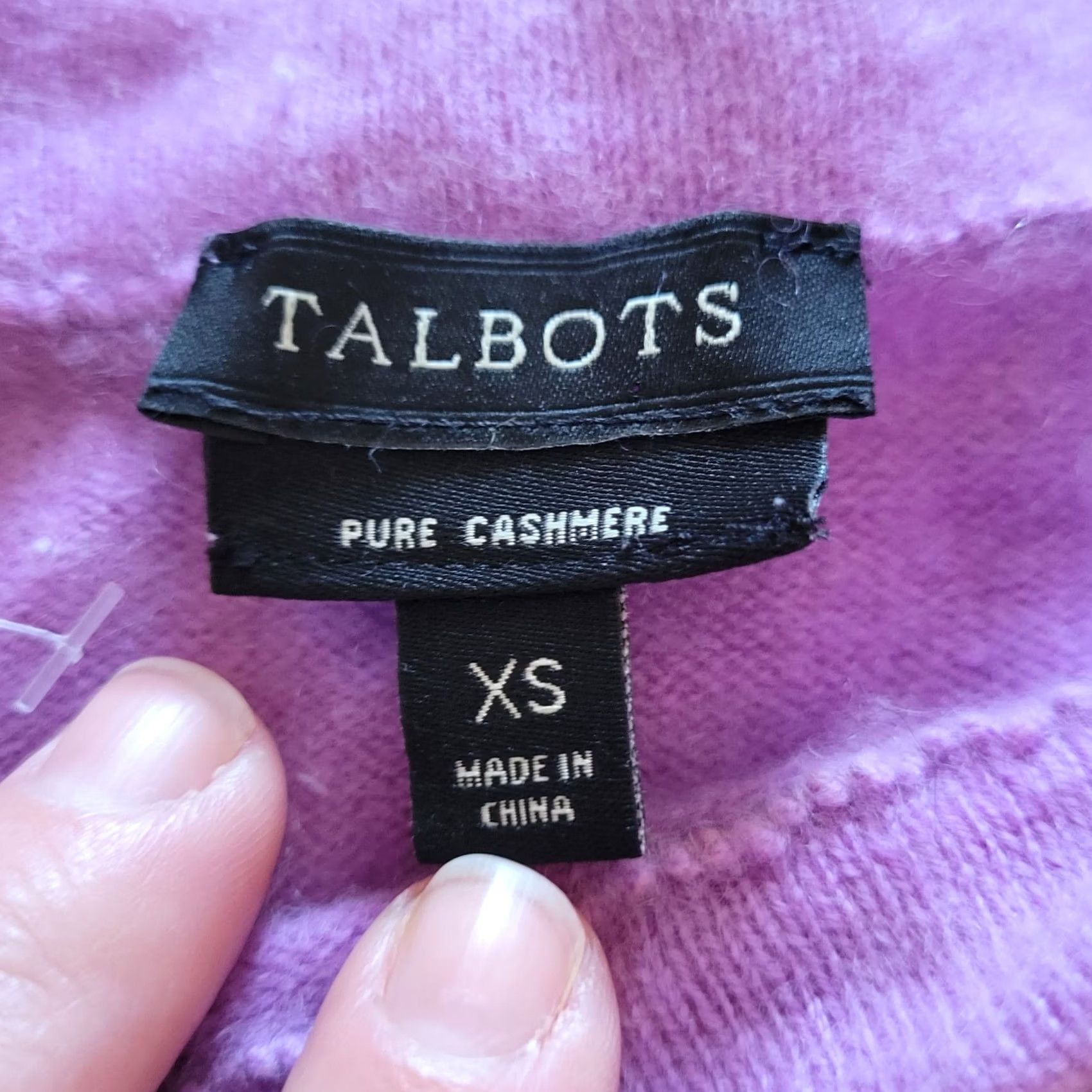 Talbots Talbots Shirt Womens XS Purple Sweater Top Women Cashmere High Neck Basic Casual Office Size XS / US 0-2 / IT 36-38 - 4 Thumbnail