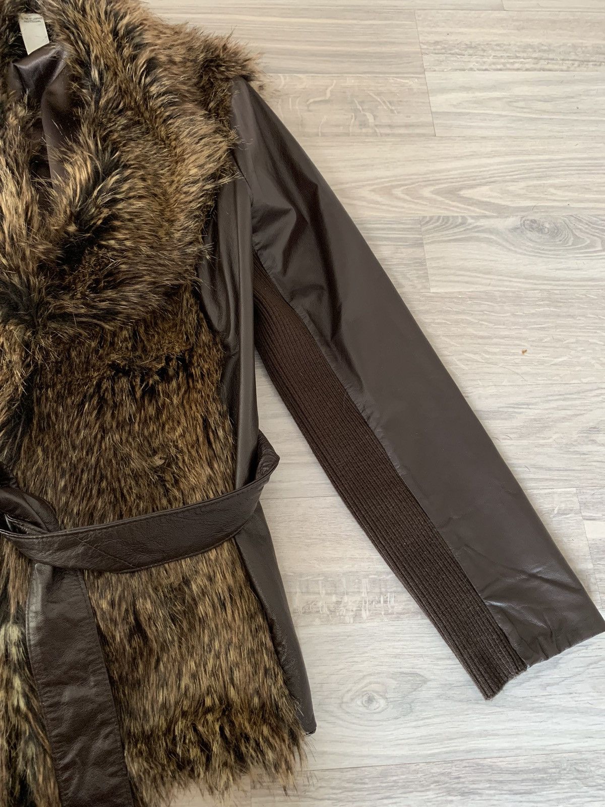 Hysteric Glamour Y2K Vintage Faux Fur Chocolate Leather Jacket ysl gucci Size L / US 10 / IT 46 - 7 Thumbnail