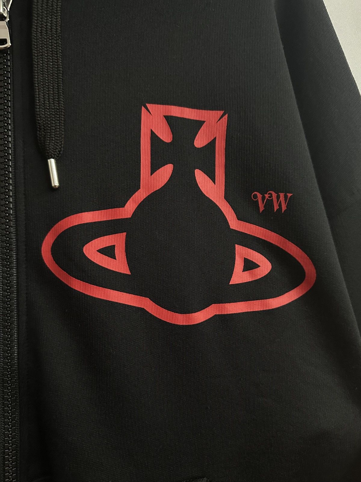 Vivienne Westwood Vivienne Westwood Zip Hoodie Black Big Orb Logo XXL Size US XXL / EU 58 / 5 - 2 Thumbnail