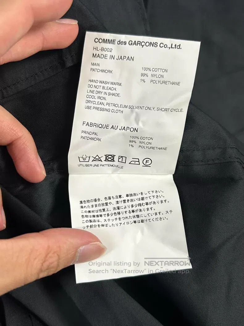 Comme des Garcons Comme des Garcons Long-sleeved shirt, black, with piecing Size US M / EU 48-50 / 2 - 5 Thumbnail