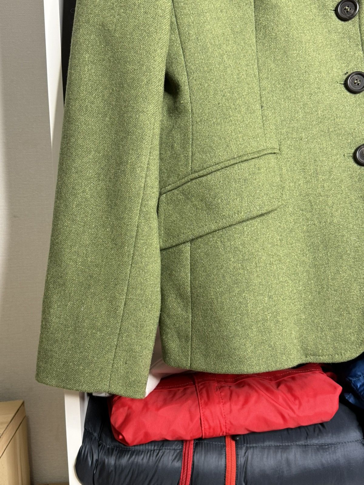 Marella Marella Green Wool Blazer Size L / US 10 / IT 46 - 4 Thumbnail