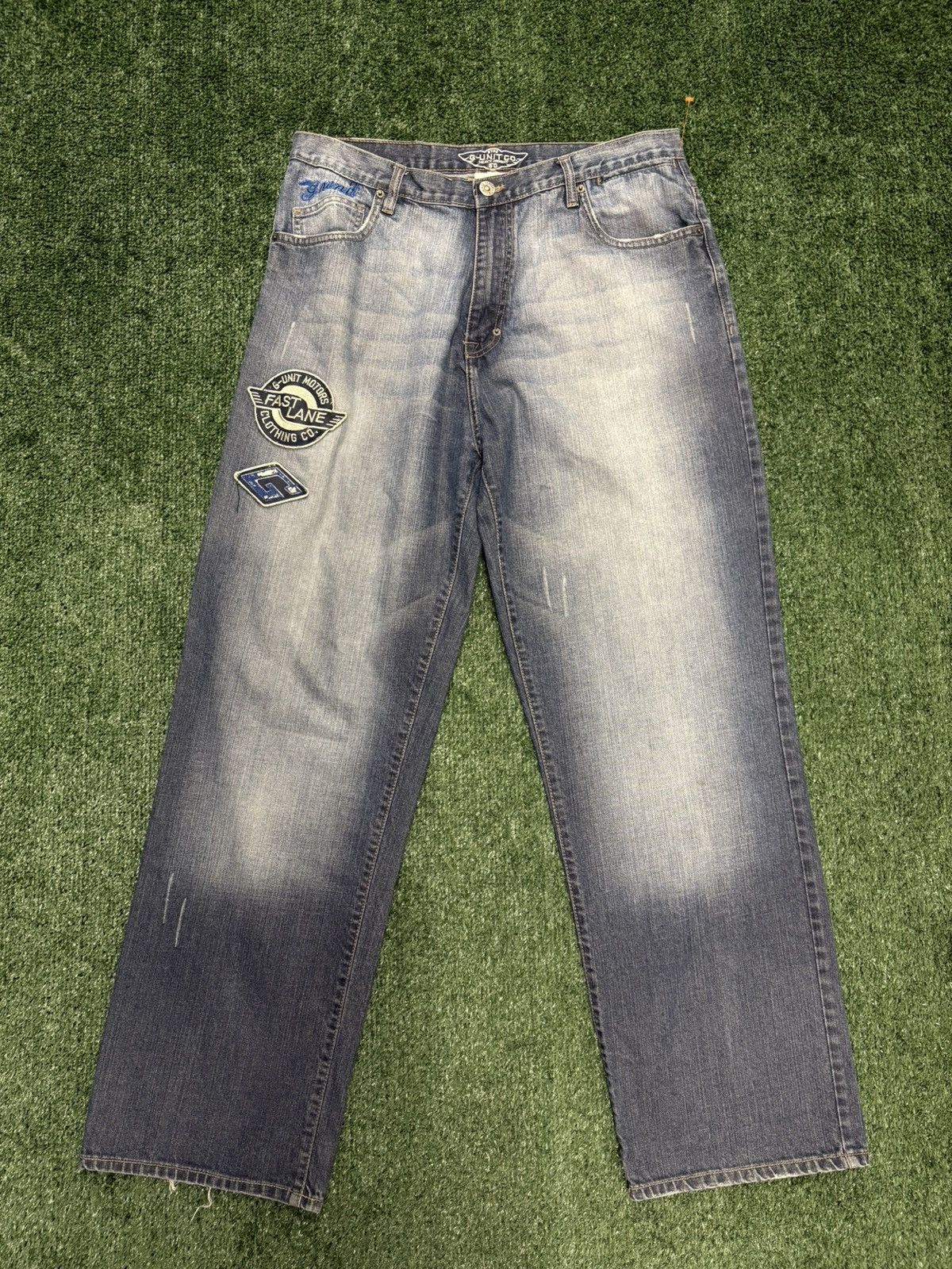 Vintage G-Unit Embroidered Baggy Denim Jeans Size 38x34 Y2K