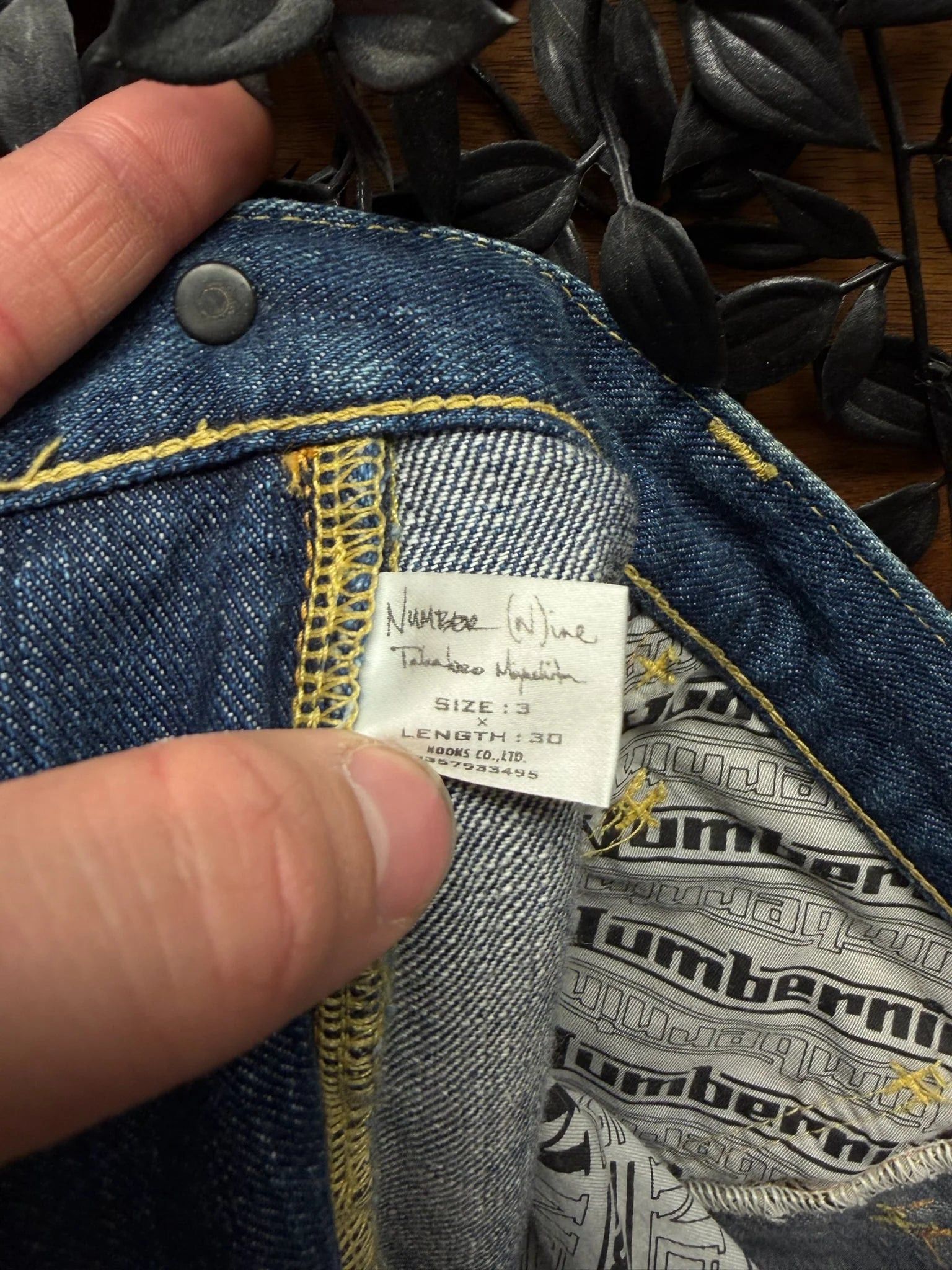 Number (N)ine AW2004 Number (N)ine ‘Give Peace a Chance’ Blue Patchwork Denim Size US 33 - 4 Thumbnail