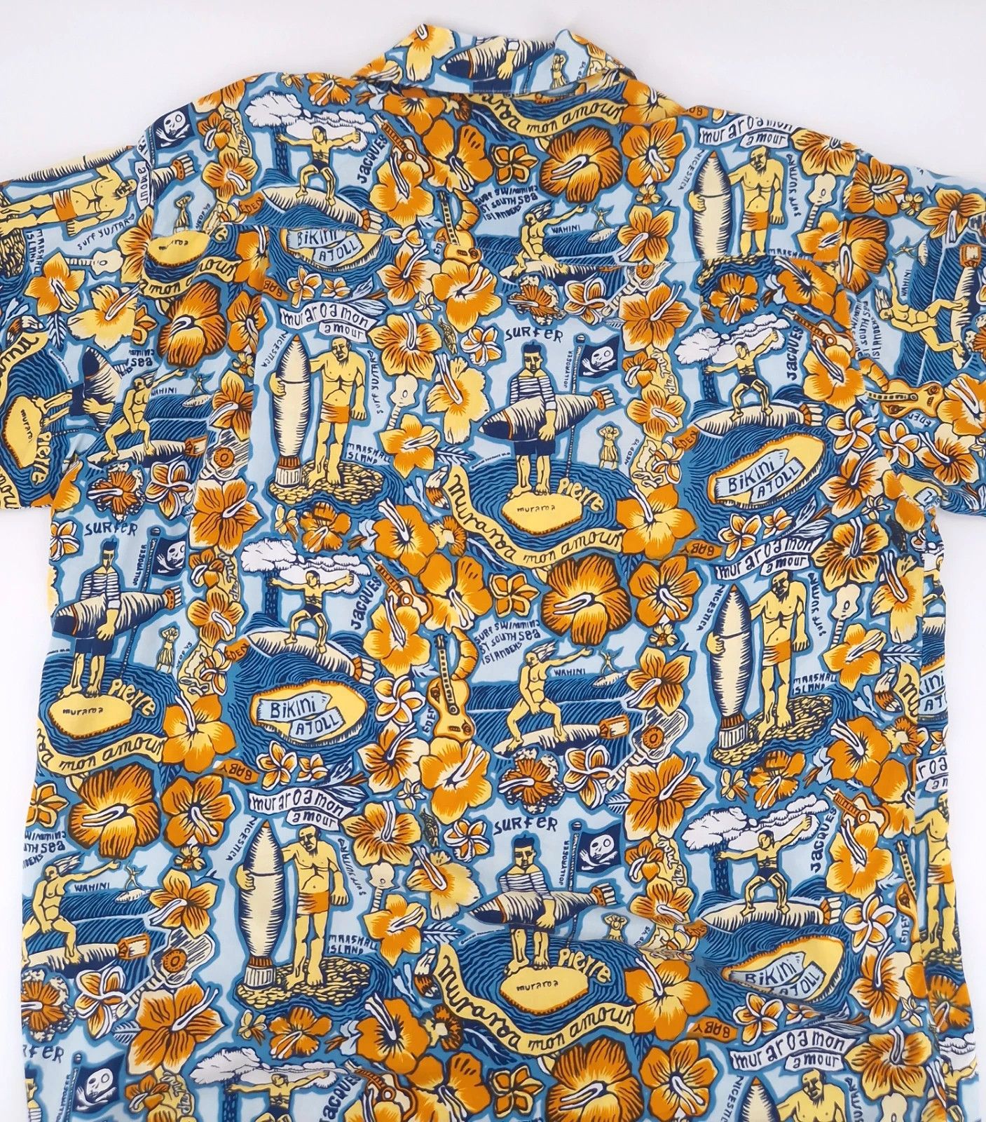 Mambo 90s Mambo Loud Shirt Gerry Wedd "Muraroa Atoll Mon Amour" Size US M / EU 48-50 / 2 - 2 Thumbnail