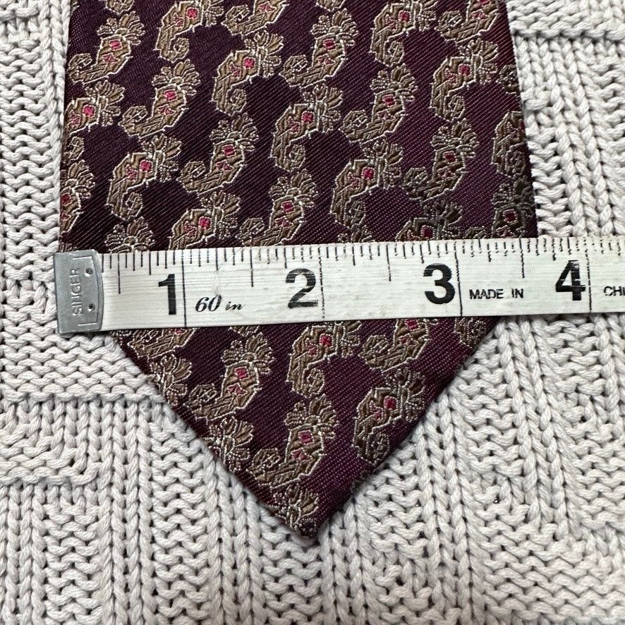 Alexander Julian Alexander Julian maroon paisley silk tie Size ONE SIZE - 6 Thumbnail