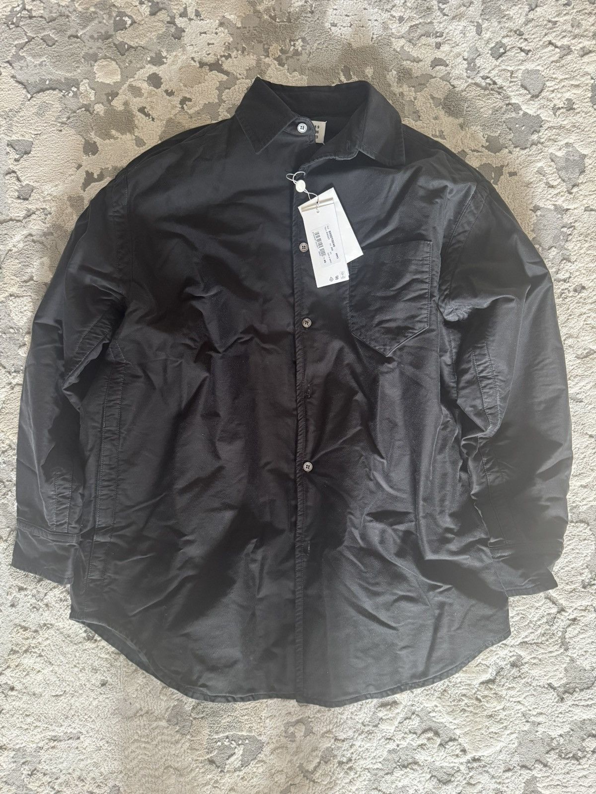 Maison Margiela Maison Margiela Oversized Black Shirt – Size 46 – New w/Tags Size US S / EU 44-46 / 1 - 2 Thumbnail