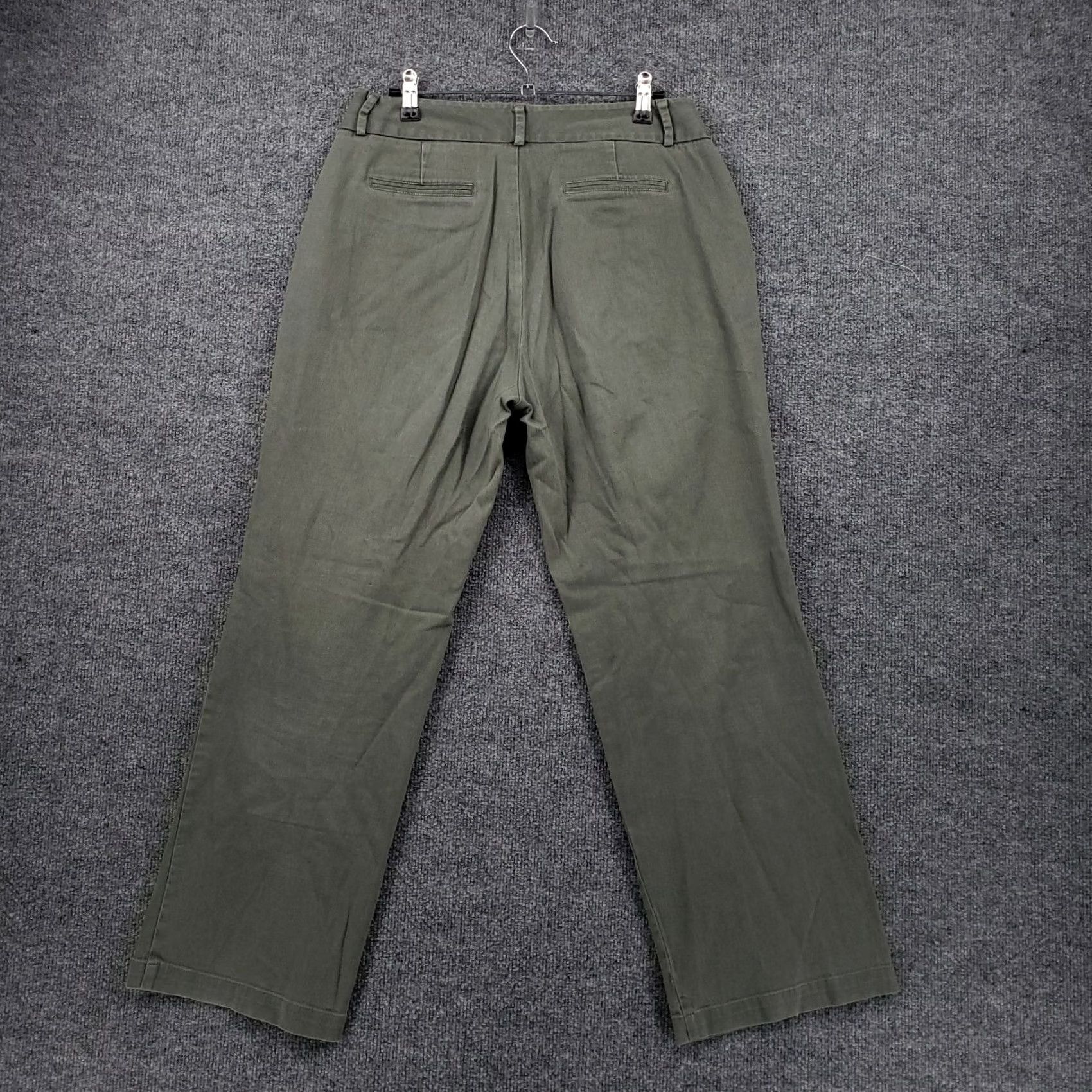 Dockers Dockers Pants Womens 10 Short Green Straight Leg Mid Rise Flat Front Casusal Size 32" / US 10 / IT 46 - 2 Thumbnail