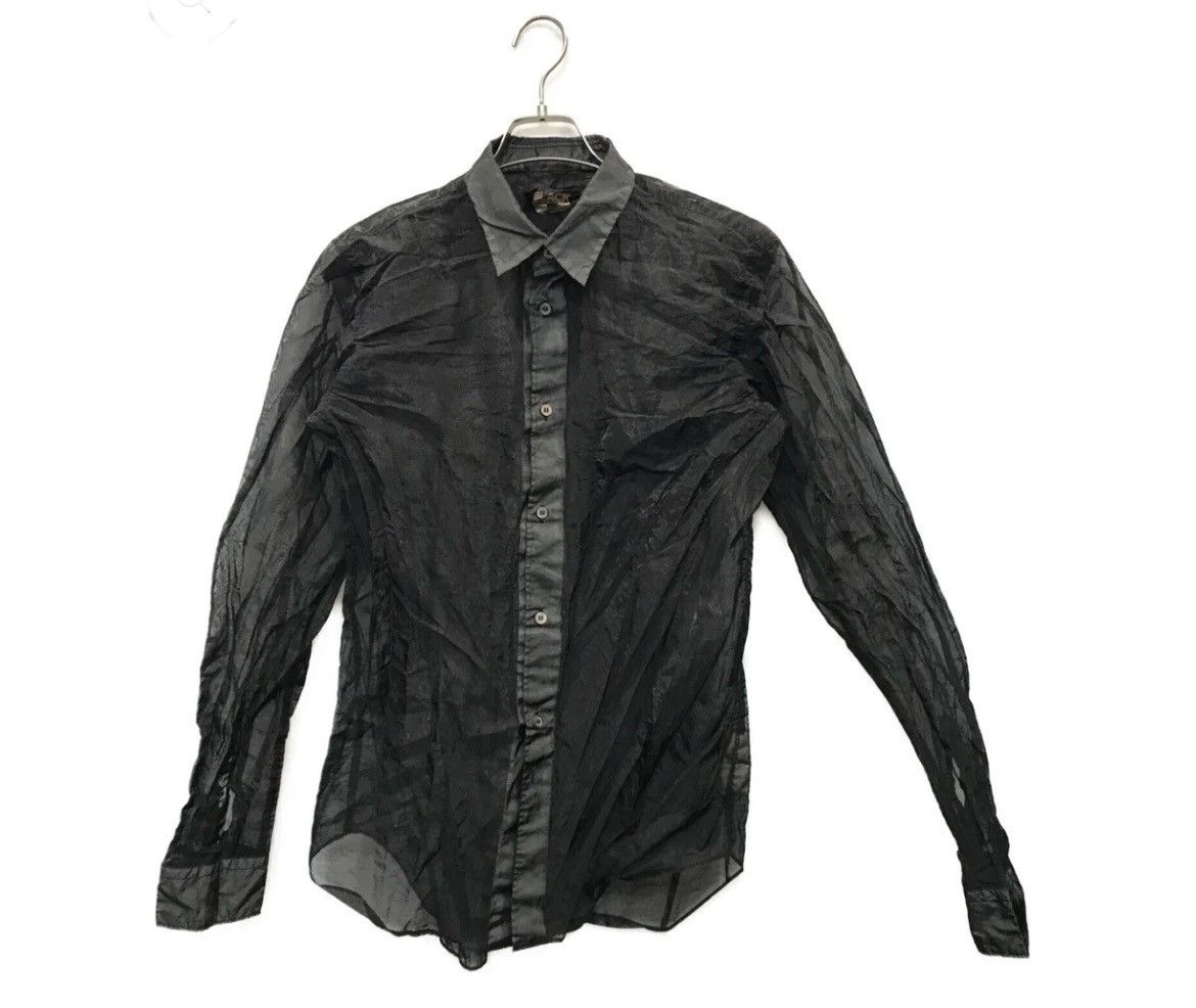 Comme des Garcons Black BLACK COMME des GARCONS Wrinkled Sheer Paneled Shirt Size US M / EU 48-50 / 2 - 1 Thumbnail