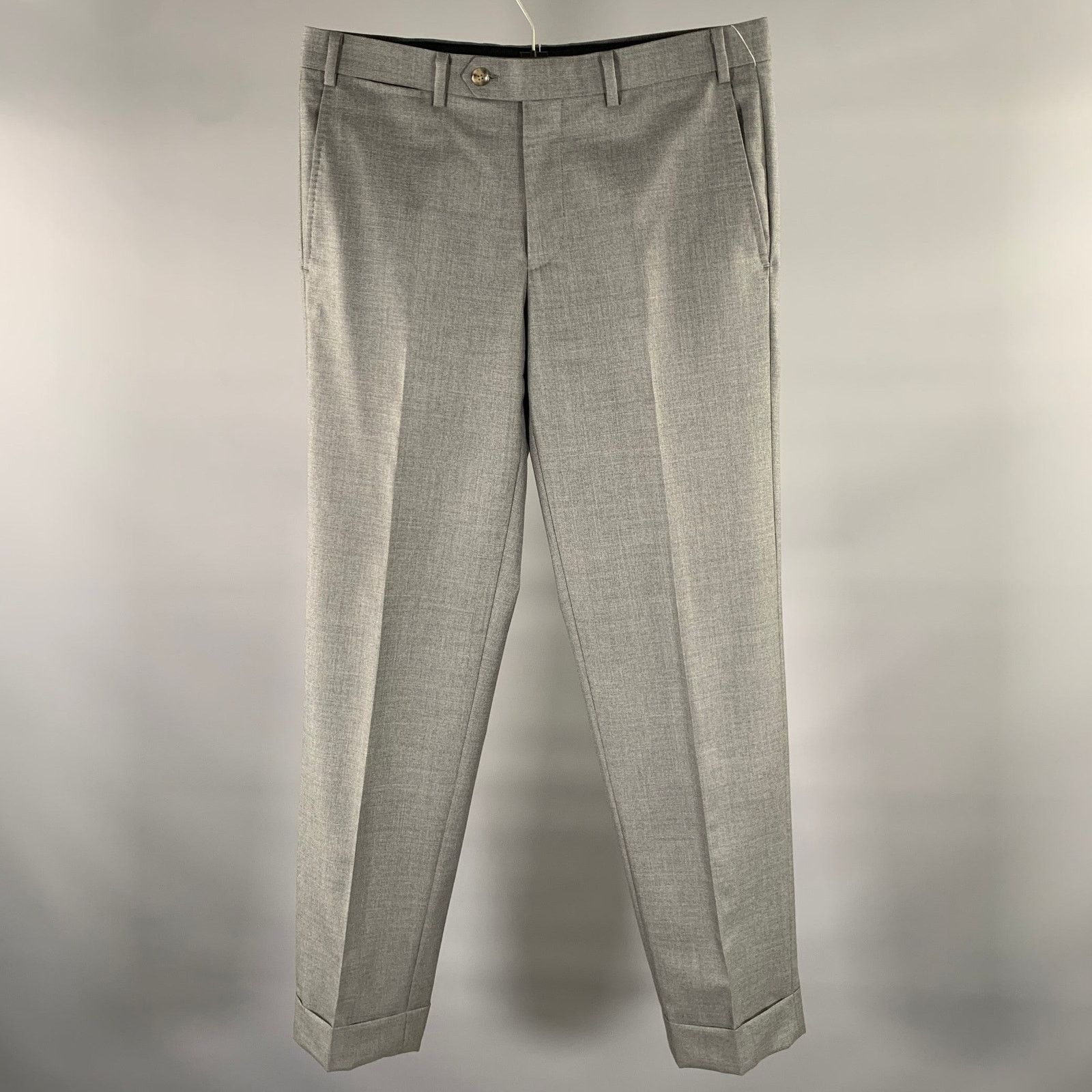 Other ATELIER MUNRO Size 32 Grey Wool Slim Fit Dress Pants Size US 32 / EU 48 - 1 Thumbnail