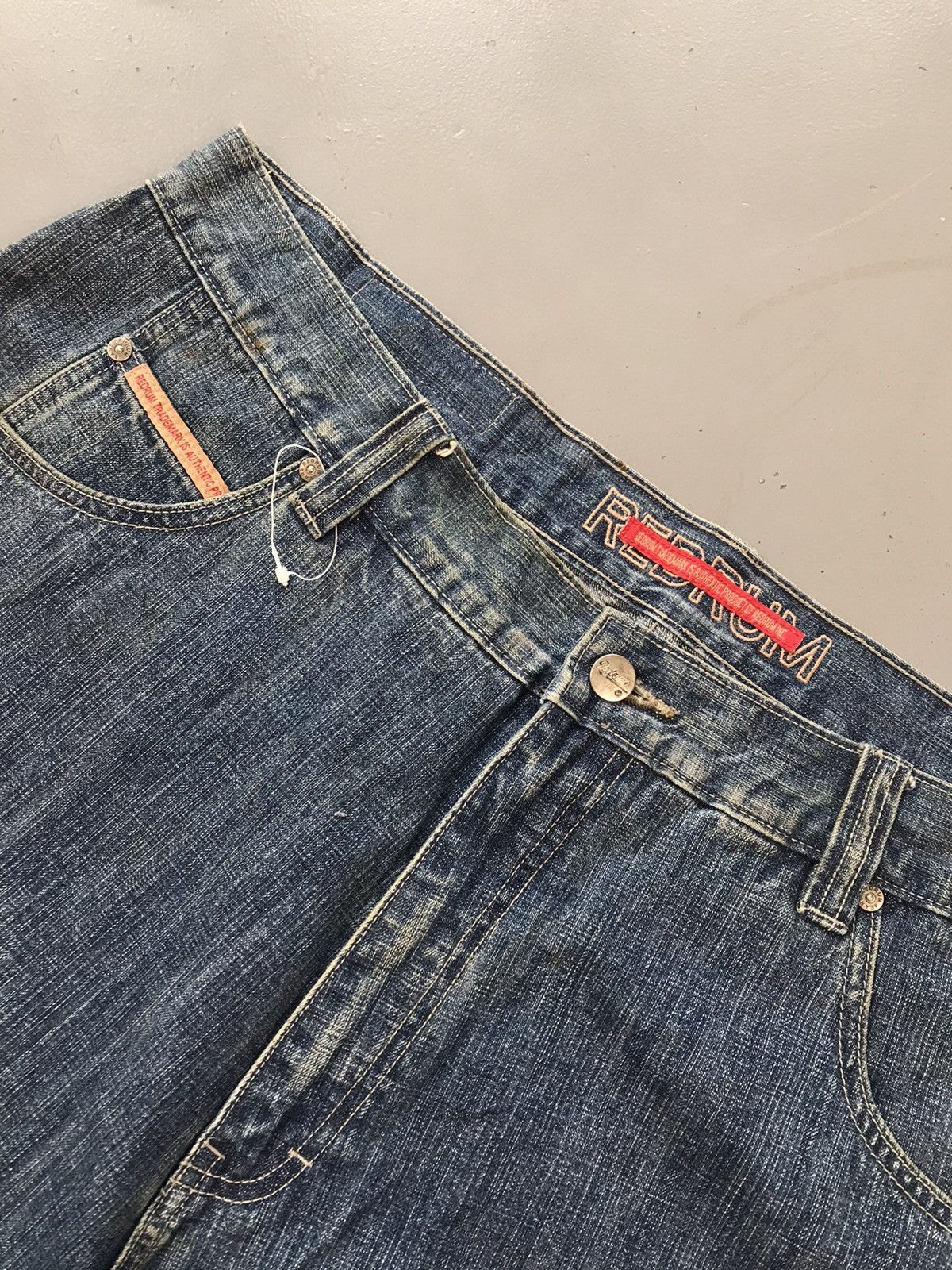 Redrum Dogpound × Southpole × Vintage Vintage red rum bluza HipHop denim jort Size US 40 / EU 56 - 5 Thumbnail