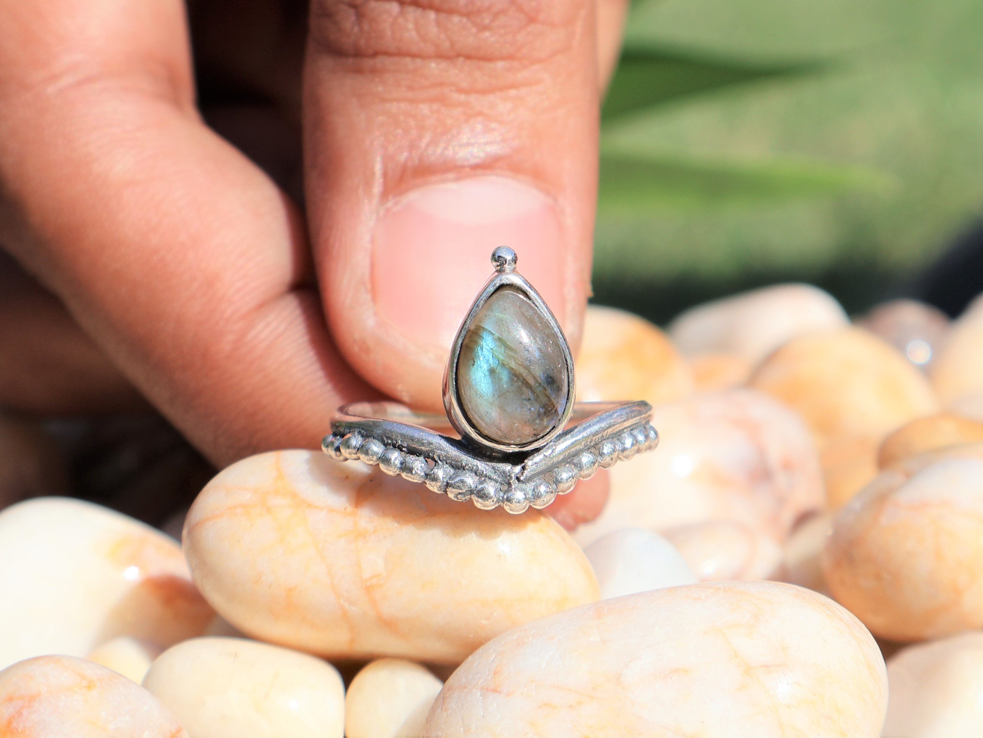 Handmade Labradorite Ring, 925 Sterling Silver, Handmade Women Ring, Size ONE SIZE - 5 Thumbnail
