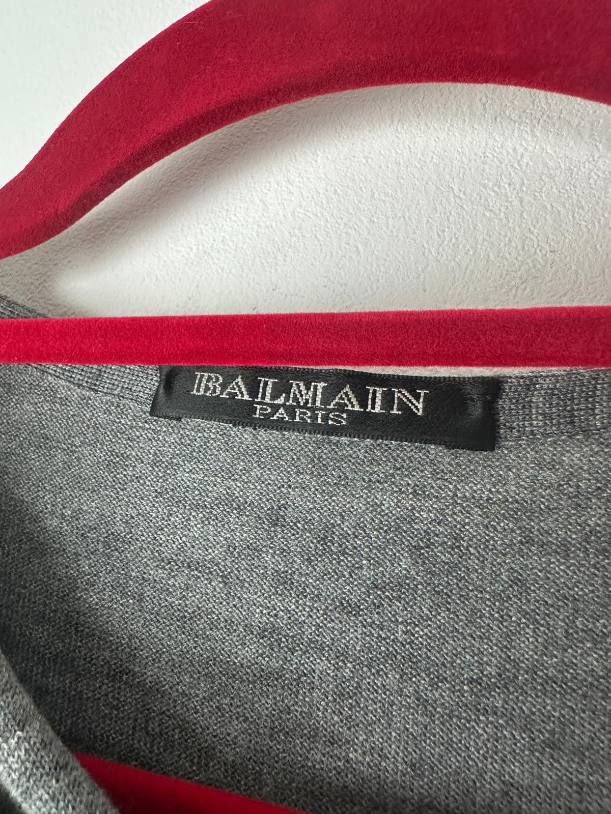 Balmain Balmain Grey Wool Chainmail Strap Dress Size S / US 4 / IT 40 - 7 Thumbnail