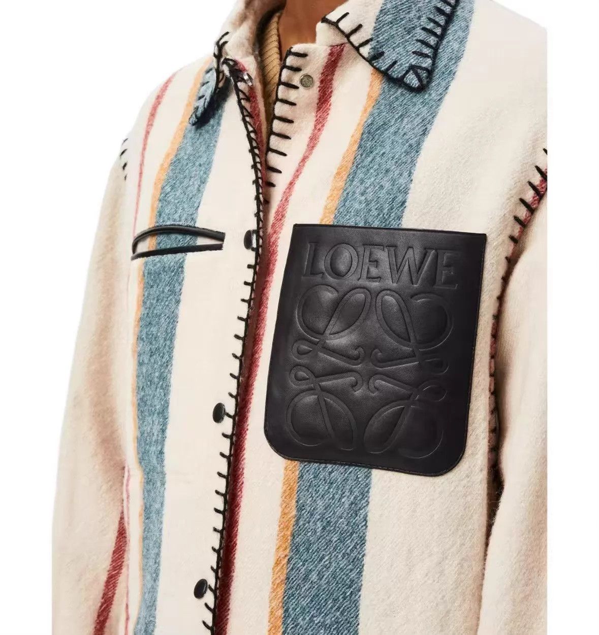 Loewe Loewe women's multicolor striped leather patch logo 36 Size XS / US 0-2 / IT 36-38 - 5 Thumbnail