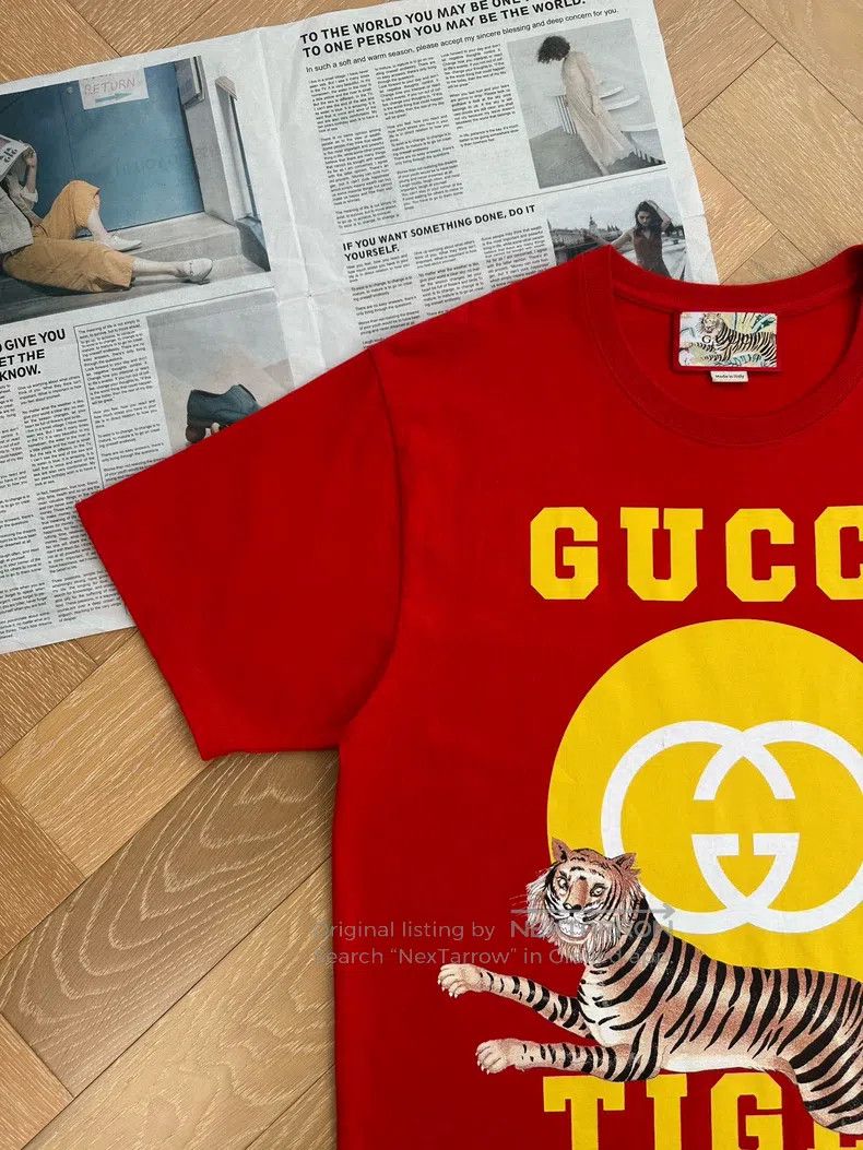 Gucci Gucci Logo letter printed round-neck pullover short-sleeve Size US S / EU 44-46 / 1 - 6 Thumbnail