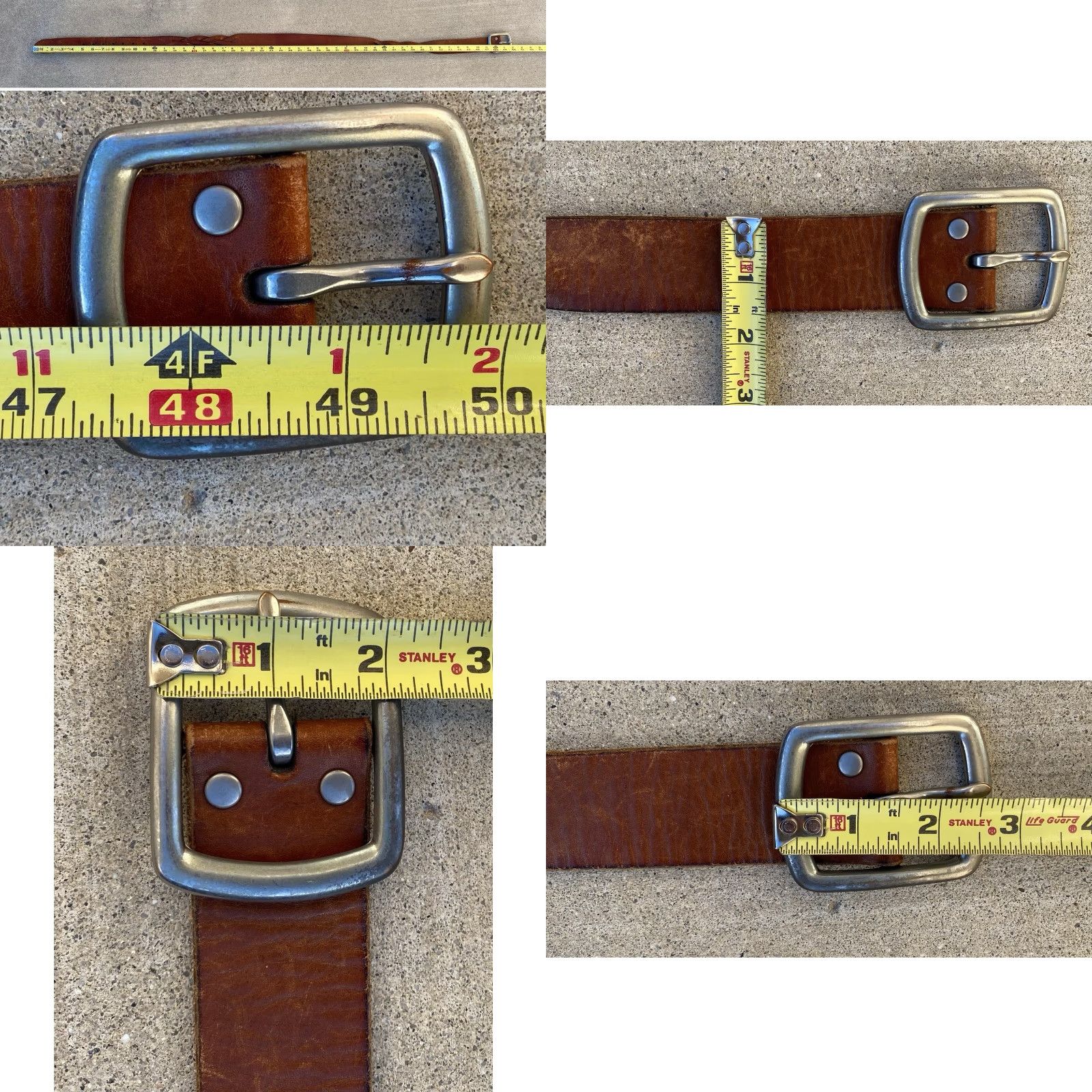 Abercrombie & Fitch VINTAGE Abercrombie & Fitch leather belt Mens 38 Brown Leather Boho 1990s 2000s Y2K Casual Belt Size ONE SIZE - 11 Thumbnail
