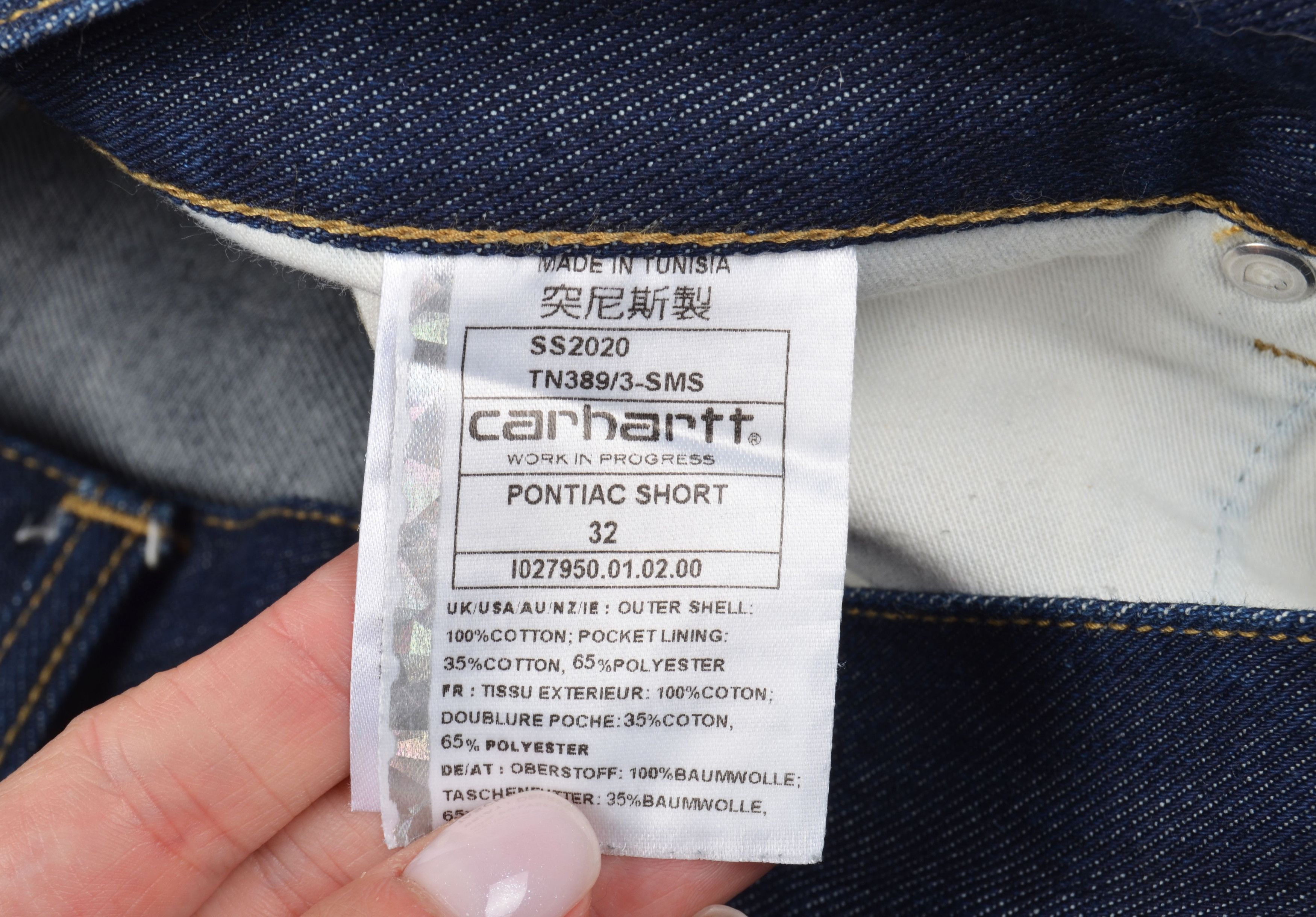 Carhartt Wip Carhartt Wip Blue Denim Pontiac Shorts Size US 32 / EU 48 - 6 Thumbnail