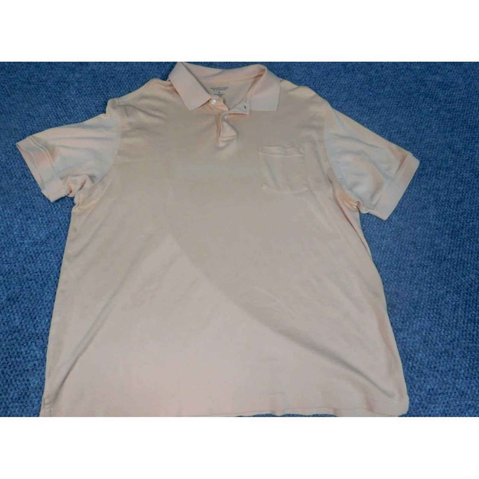 Roundtree & Yorke VINTAGE? No — Roundtree & Yorke Polo Shirt Men XL Pink Knit Cotton Short Sleeve Striped Button Collared Sports Golf All Seasons Size US XL / EU 56 / 4 - 3 Thumbnail