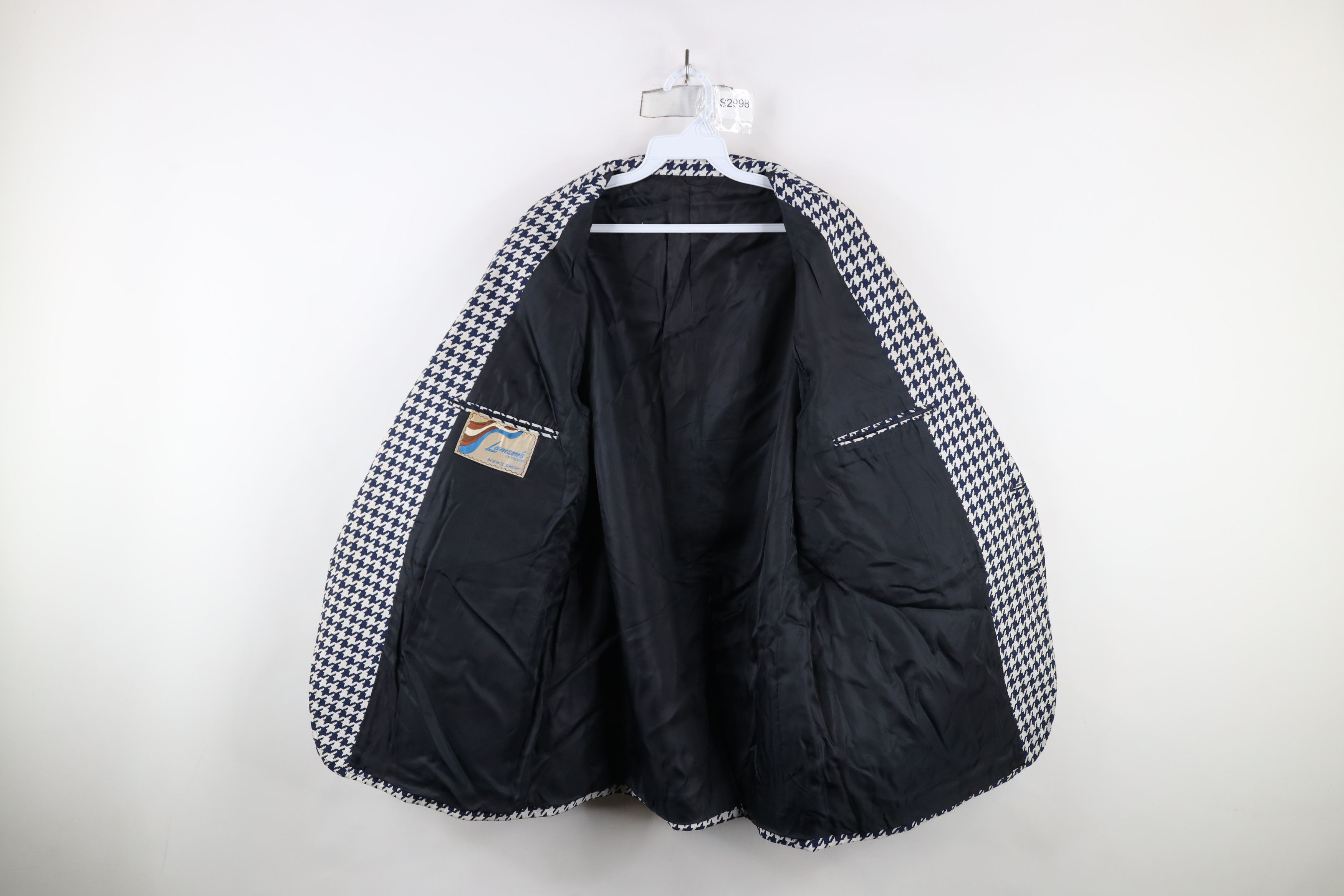 Vintage Vintage 70s Streetwear Houndstooth Suit Coat Blazer Jacket Size US XL / EU 56 / 4 - 10 Thumbnail