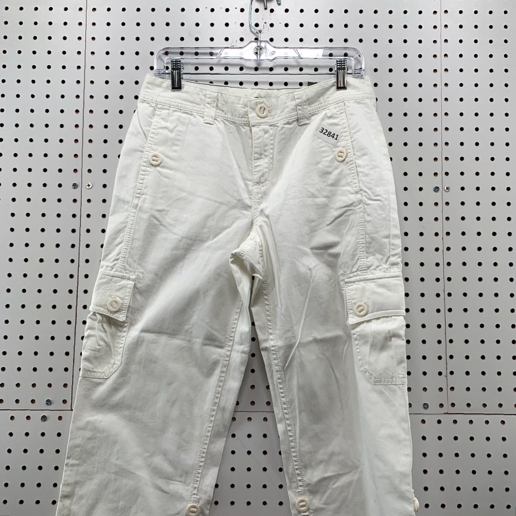 Eddie Bauer VINTAGE Eddie Bauer Cargo Pants Womens Size 4 30x23 White Outdoor Hiking Casual Fit Regular Inseam 23 Women's Pants Size 27" / US 4 / IT 40 - 2 Thumbnail