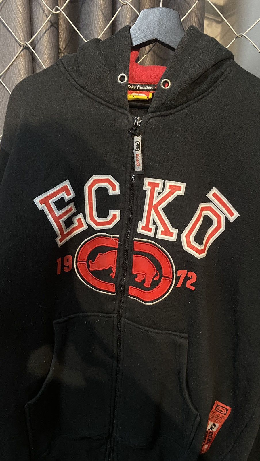 Ecko Unltd. × Japanese Brand × Vintage VINTAGE Y2K ECKO HOODIE BLACK Size US L / EU 52-54 / 3 - 3 Thumbnail
