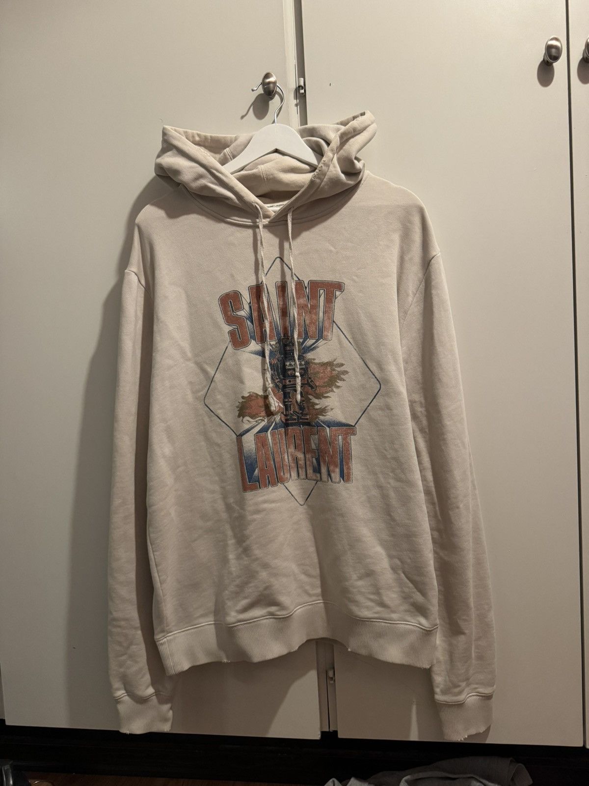 Yves Saint Laurent Saint Laurent Robot Logo Hoodie Size US M / EU 48-50 / 2 - 2 Thumbnail