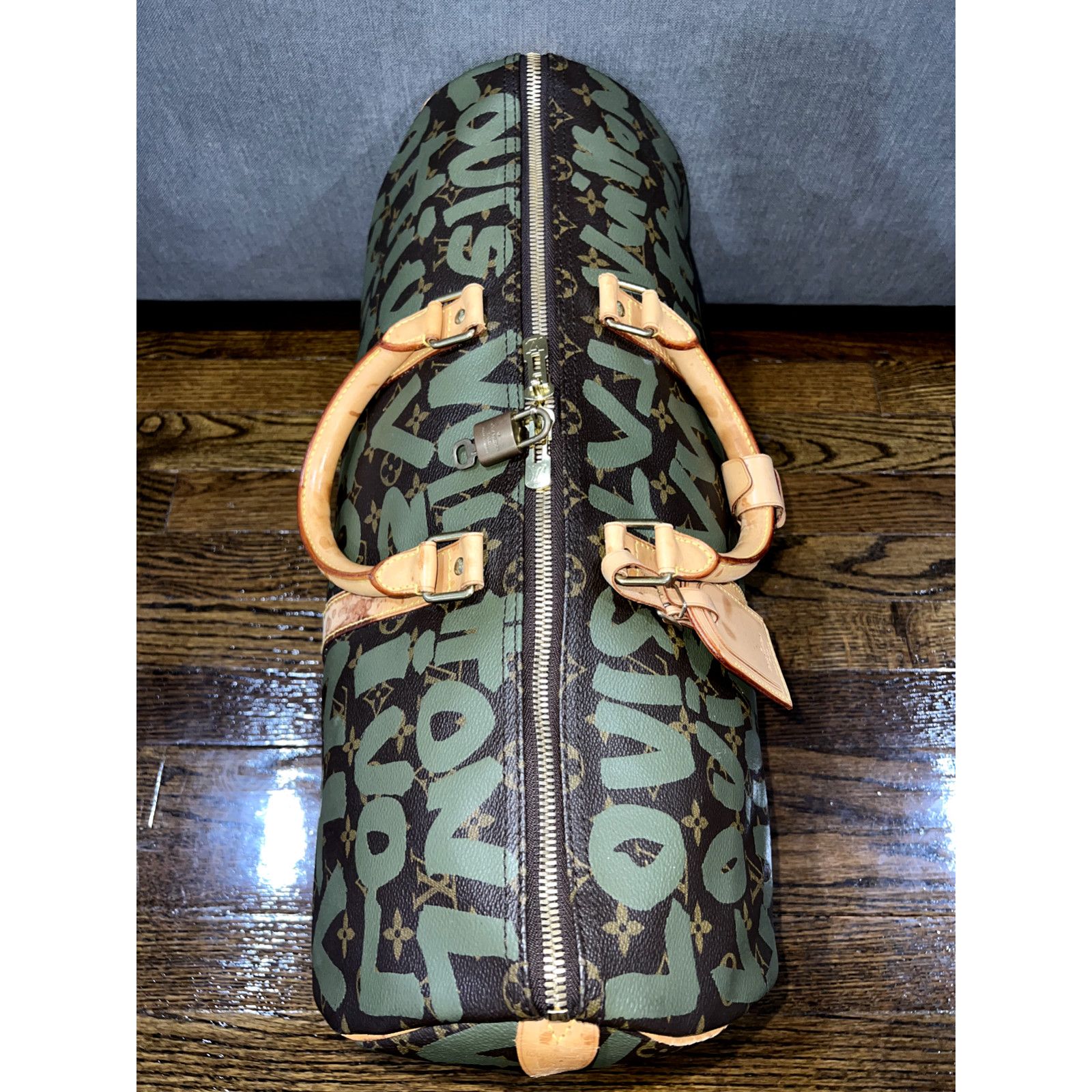 Louis Vuitton Louis Vuitton Keepall Dark Green Weekend Travel Bag Size ONE SIZE - 10 Thumbnail