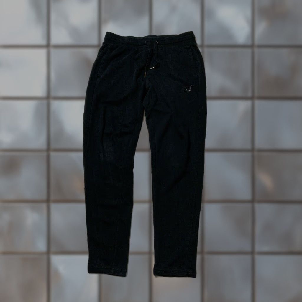 Puma Puma Clyde Walt Frazier 1973 Black Signature Tapered Drawstring Sweatpants Sz. L Mens Regular Pants Size US 33 - 1 Thumbnail