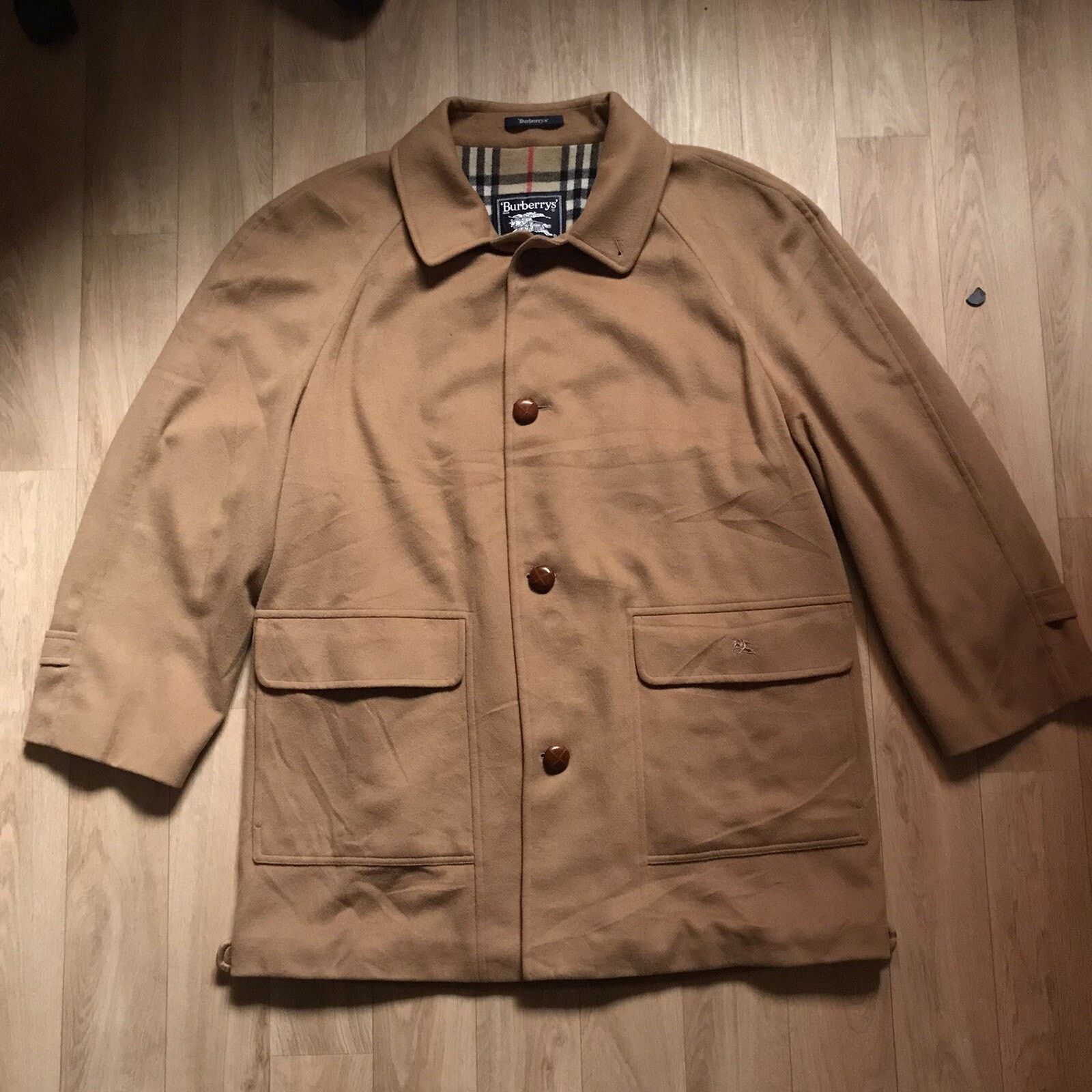 Burberry VINTAGE Burberry coat jacket nova check overcoat wool mens Size US L / EU 52-54 / 3 - 2 Thumbnail