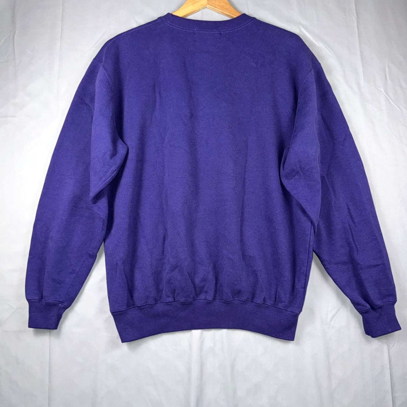 Gap VINTAGE Gap Sport Sweatshirt Crew Neck Men XL Purple Solid Fleece Cotton Polyester Pullover Long Sleeve Casual All Seasons Size US XL / EU 56 / 4 - 2 Thumbnail
