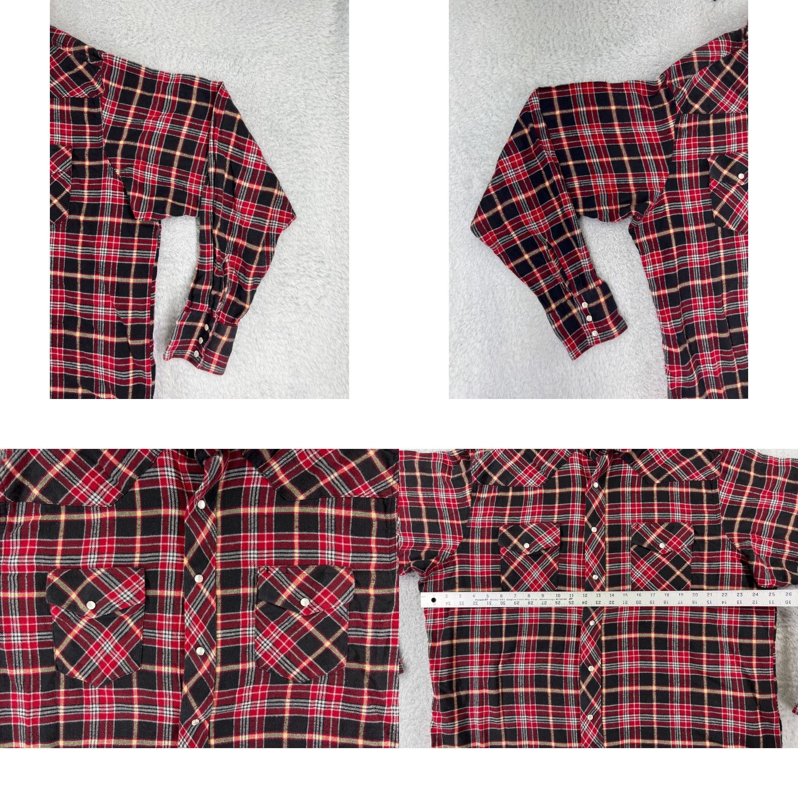 Wrangler Wrangler Shirt Men 2XL Red Plaid Western Flannel Button-Up 100% Cotton Size US XXL / EU 58 / 5 - 8 Thumbnail
