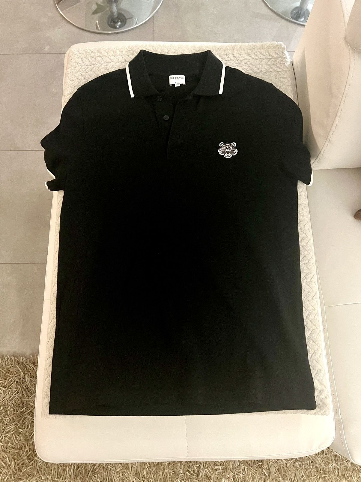 Kenzo NEVER WORN Kenzo Lion Polo Shirt All Black White Detailing Size US S / EU 44-46 / 1 - 13 Thumbnail