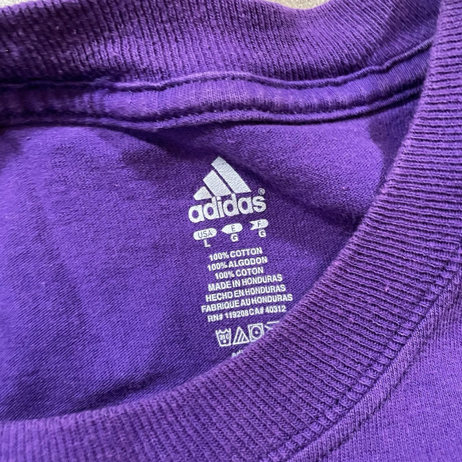 Adidas TCU Horned Frogs Long Sleeve Purple Shirt Adidas Large Size ONE SIZE - 7 Thumbnail