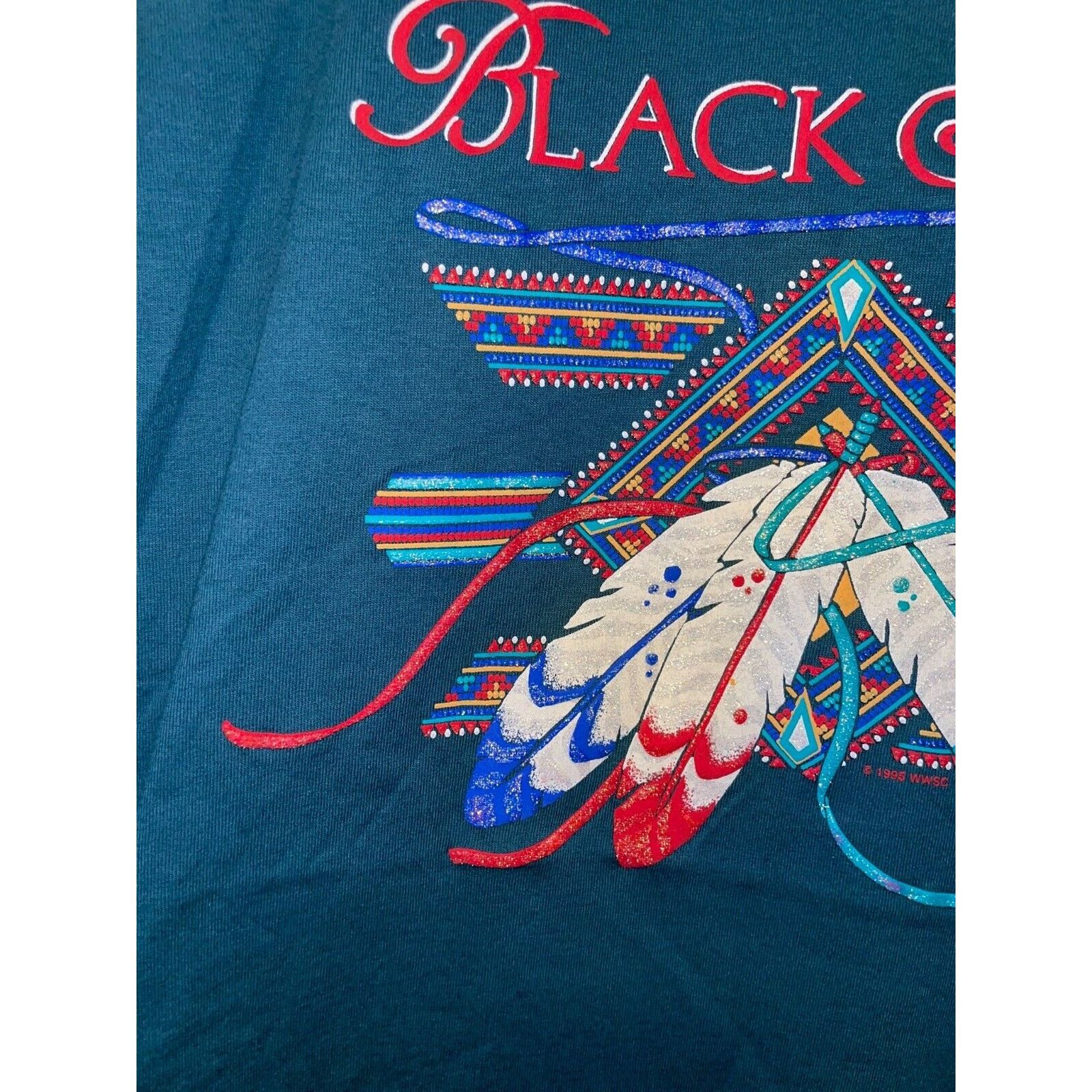 Jerzees 90s Vintage Black Hills Feather Native American Shirt VTG L Size US L / EU 52-54 / 3 - 6 Thumbnail