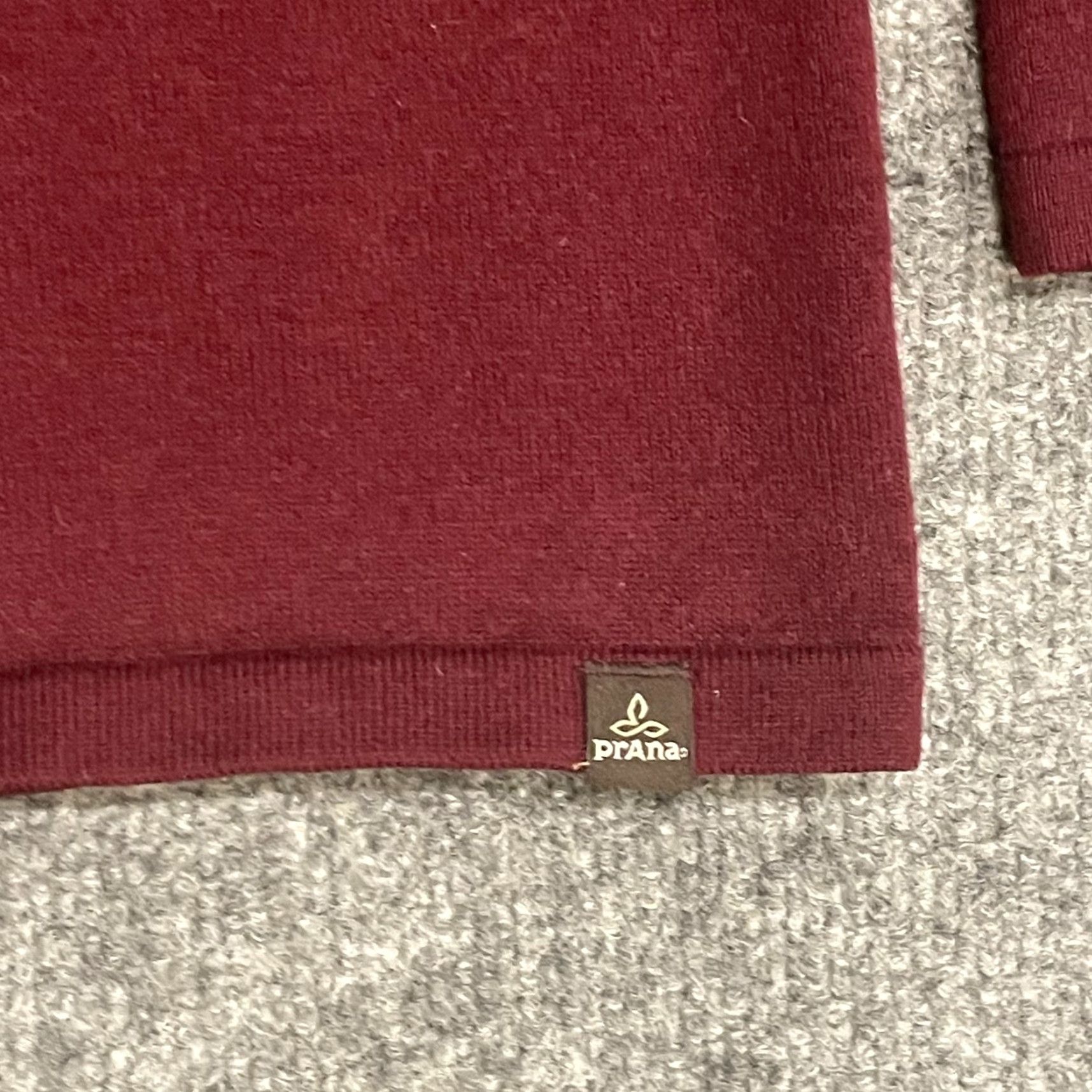 Prana prAna Mens Sweater Pullover 1/4 Zip Knit Mock Neck Red Striped Casual Outdoor Medium Size US M / EU 48-50 / 2 - 5 Thumbnail